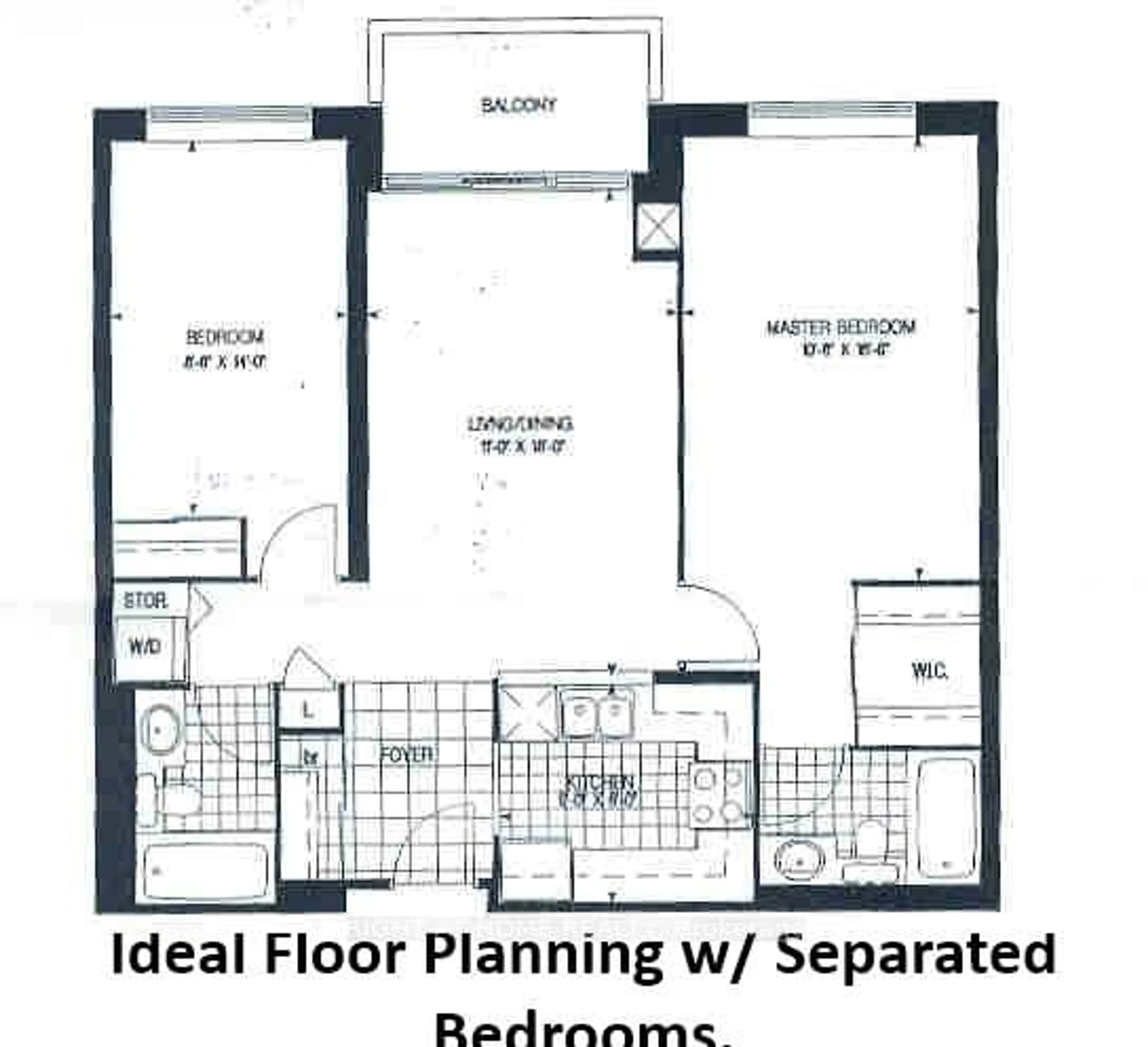 Floor plan for 39 Pemberton Ave #1009, Toronto Ontario M2M 4L6