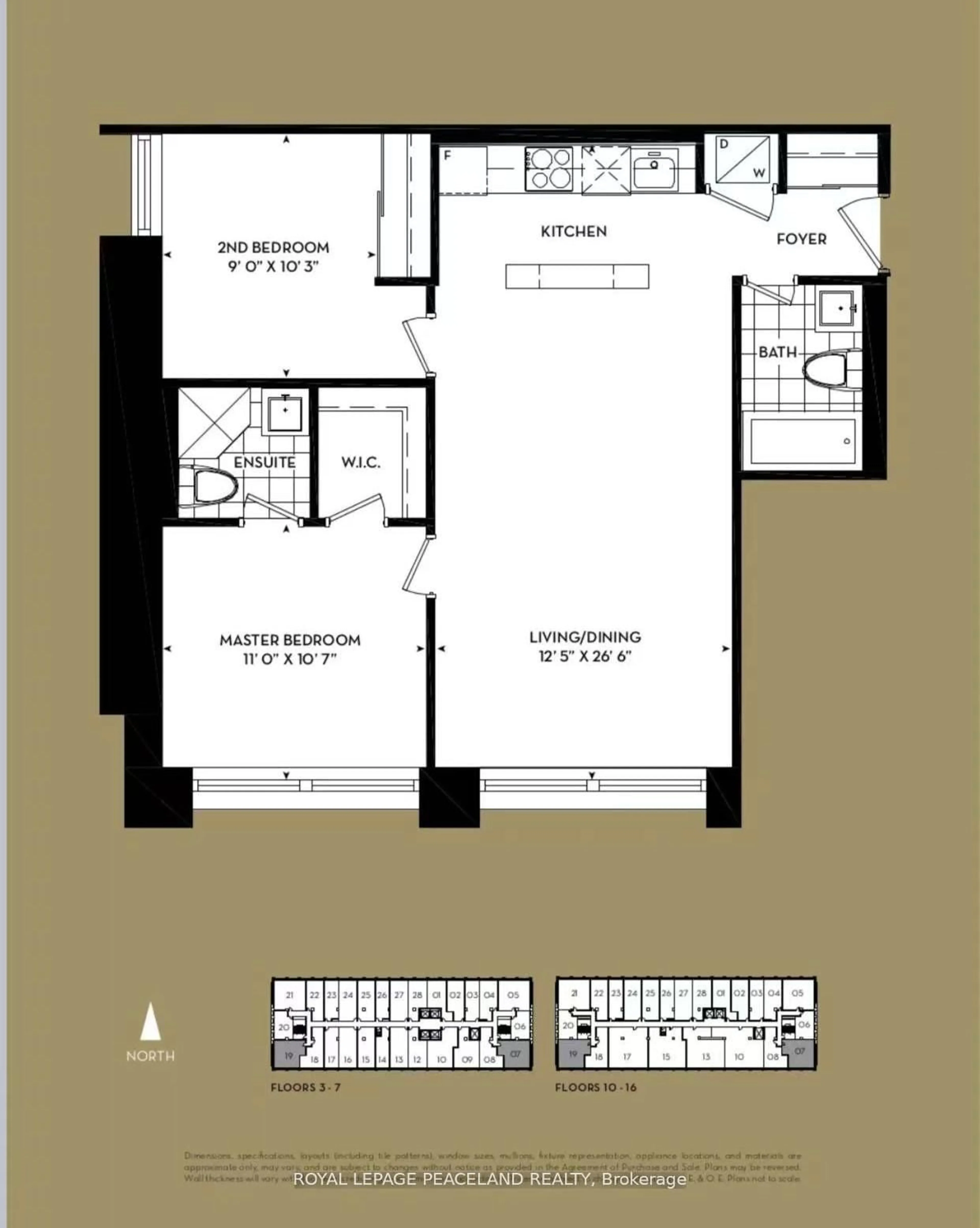 Floor plan for 111 St. Clair Ave #1607, Toronto Ontario M4V 1N5