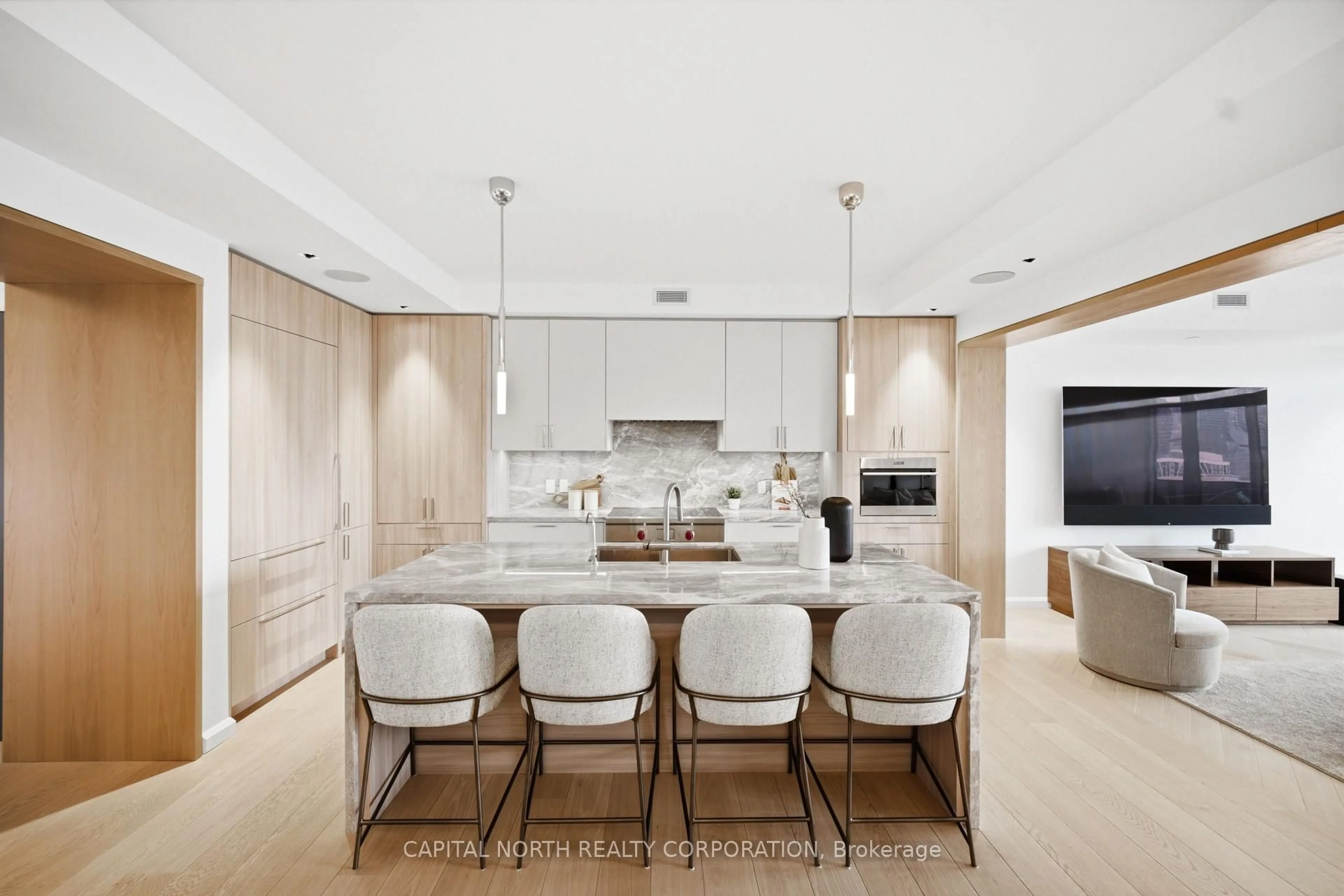 Contemporary kitchen, ceramic/tile floor for 330 Richmond St #2505, Toronto Ontario M5V 0M4