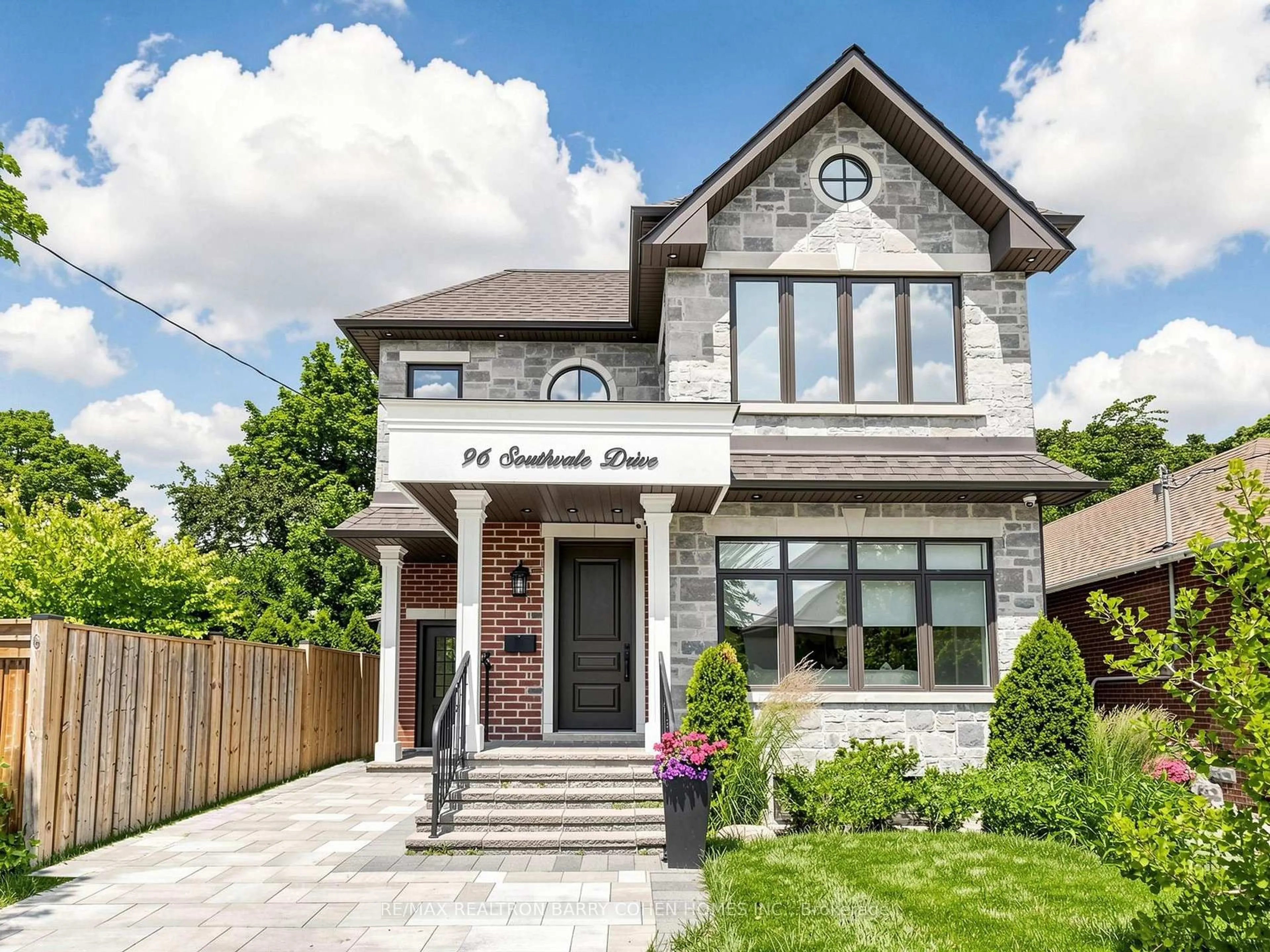 Home with brick exterior material, street for 96 Southvale Dr, Toronto Ontario M4G 1G5