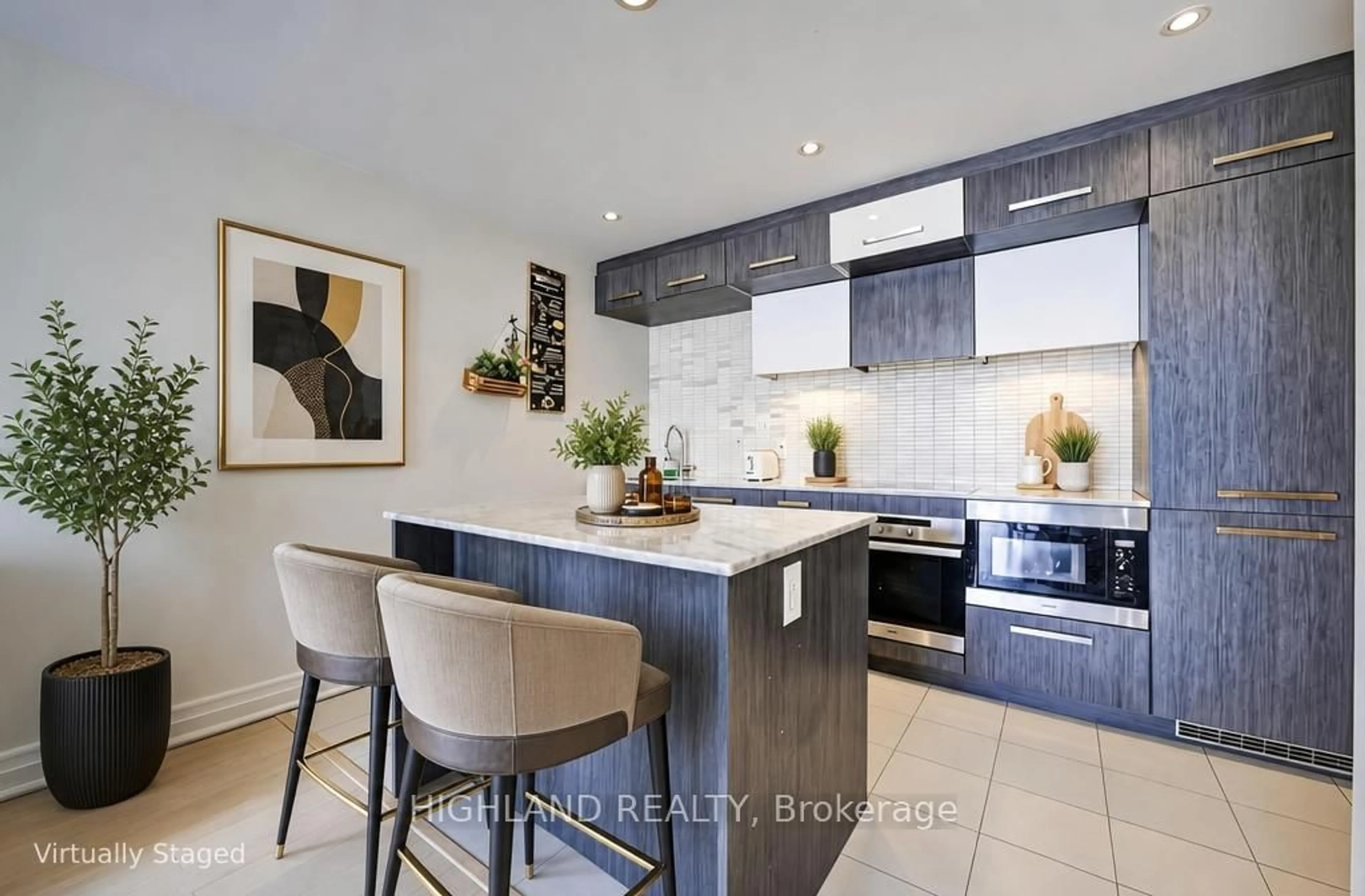 Contemporary kitchen, ceramic/tile floor for 8 The Esplanade #2506, Toronto Ontario M5E 0A6