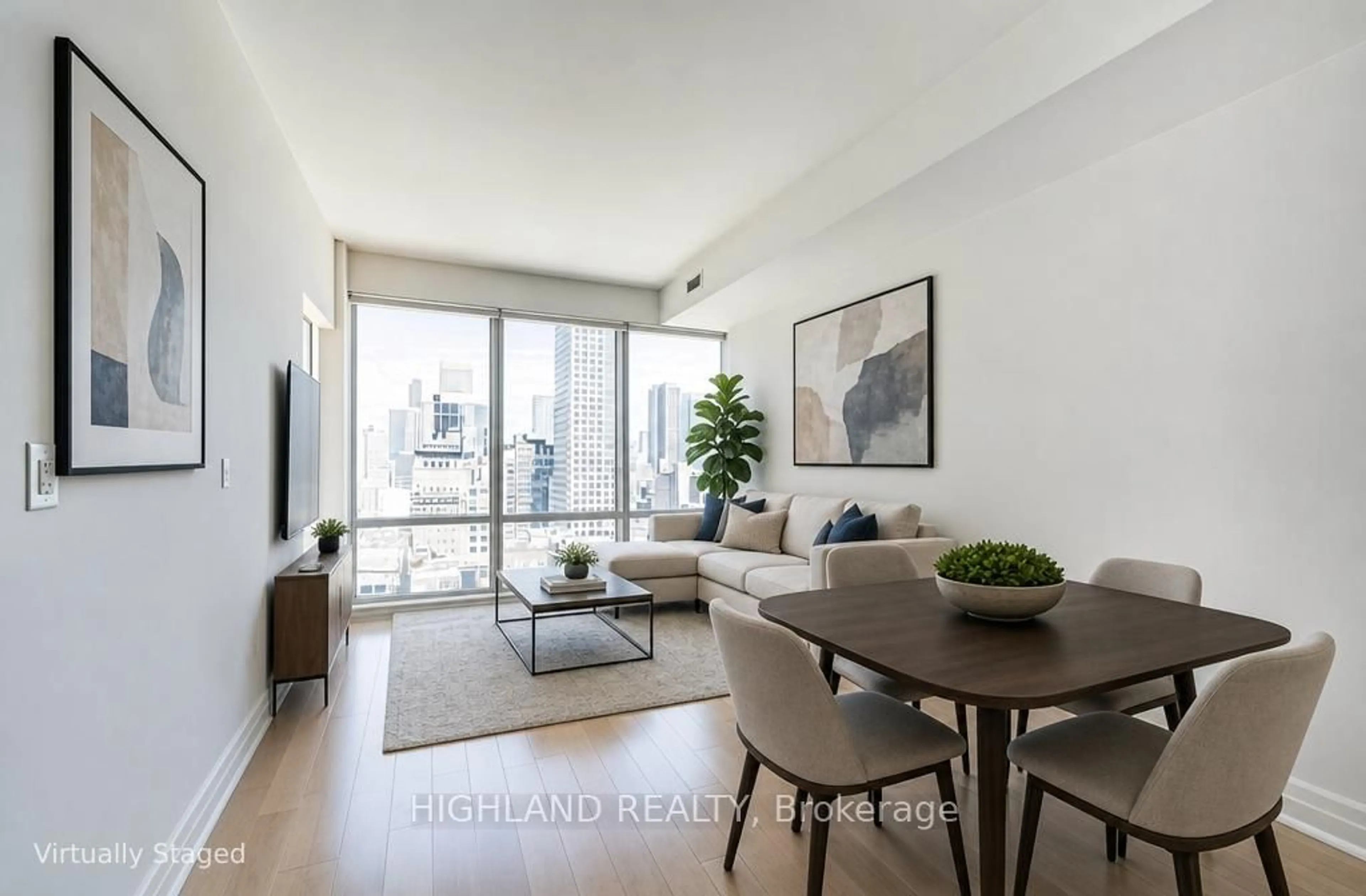 Living room with furniture, unknown for 8 The Esplanade #2506, Toronto Ontario M5E 0A6