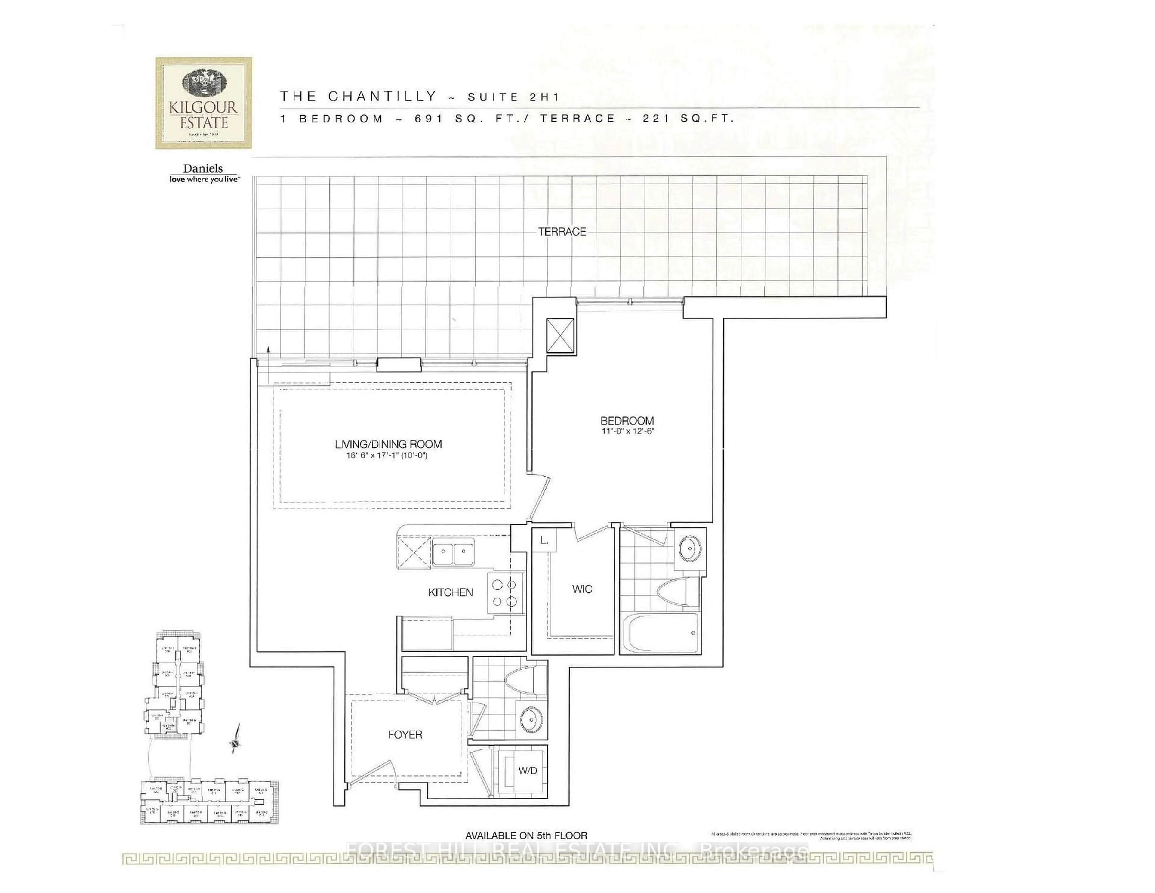 Floor plan for 20 Burkebrook Pl #502, Toronto Ontario M4G 0A1