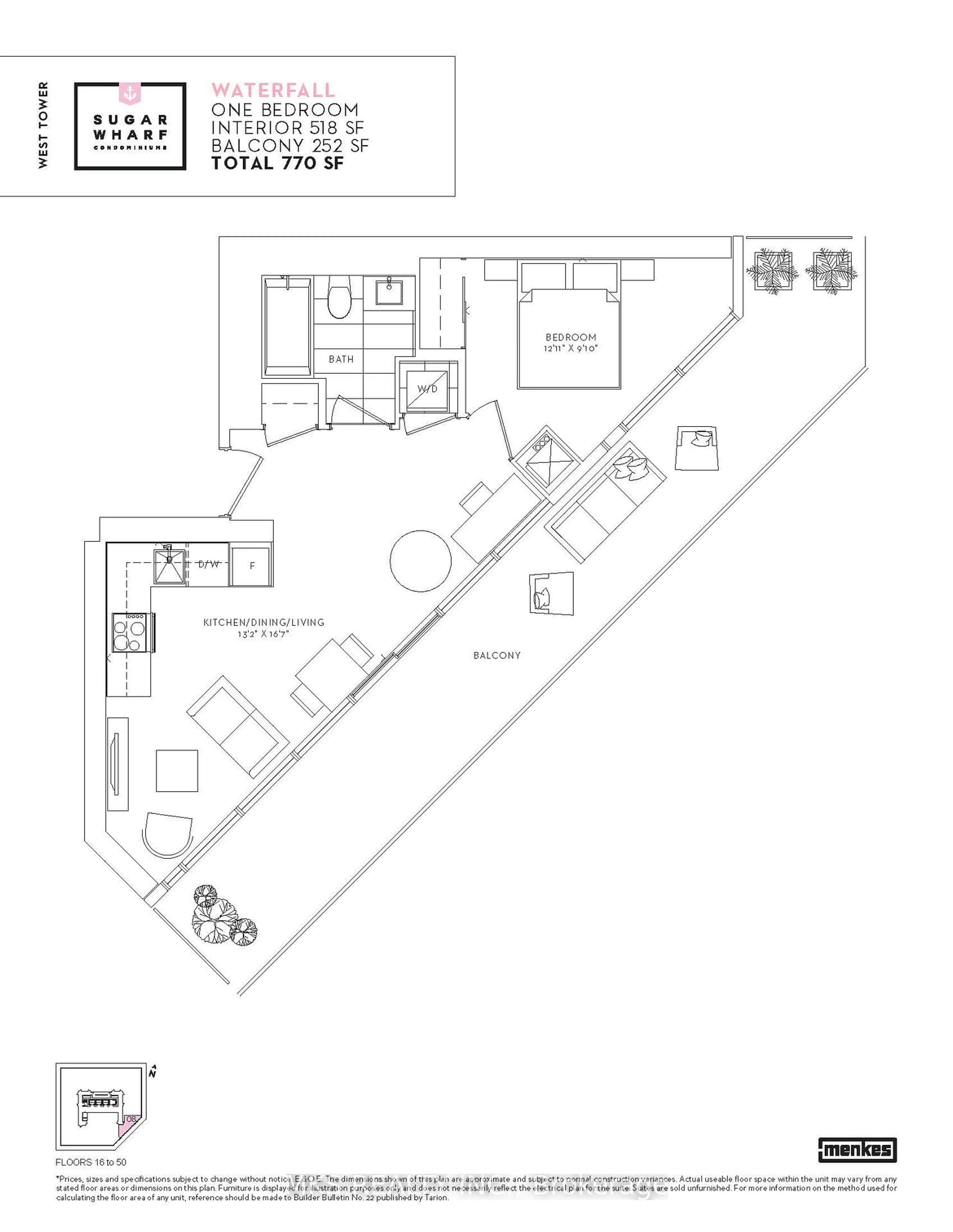 Floor plan for 55 Cooper St #PH108, Toronto Ontario M5E 0G1