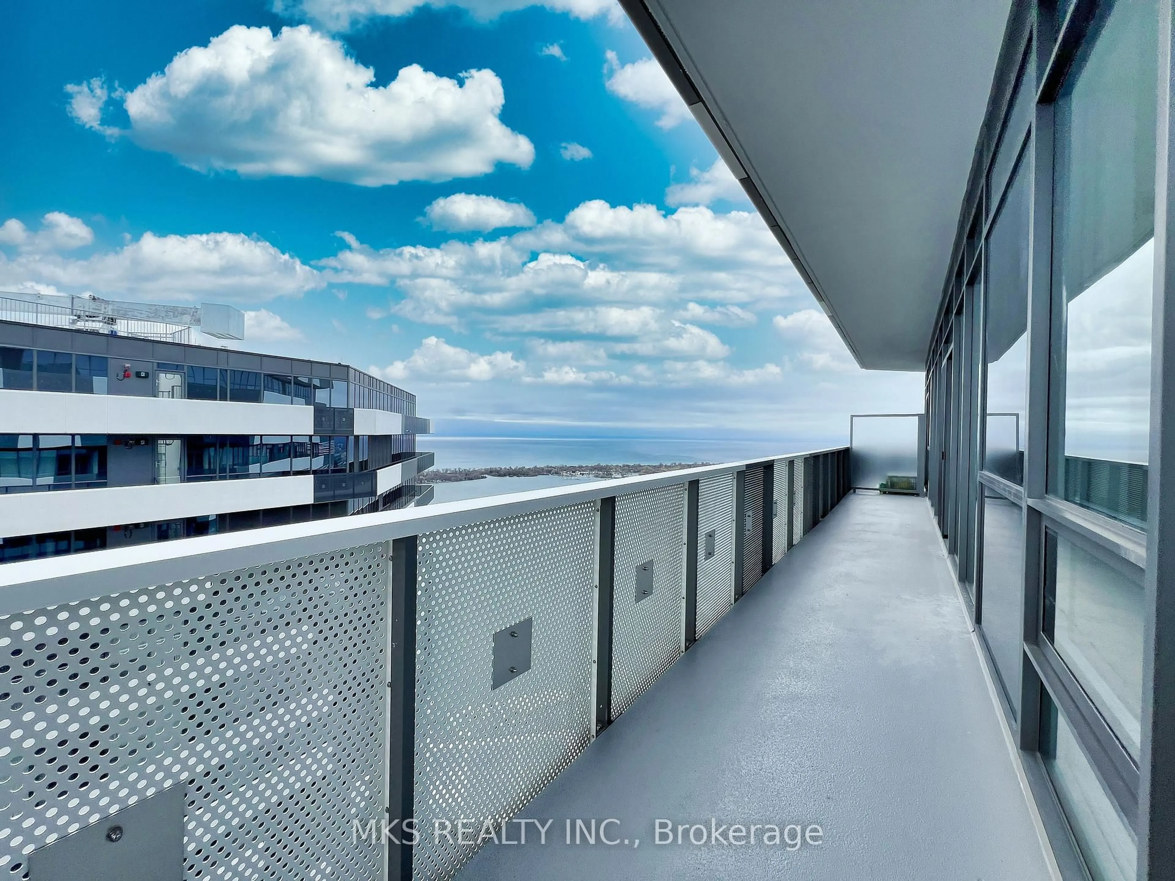 Balcony in the apartment, city buildings view from balcony for 55 Cooper St #PH108, Toronto Ontario M5E 0G1