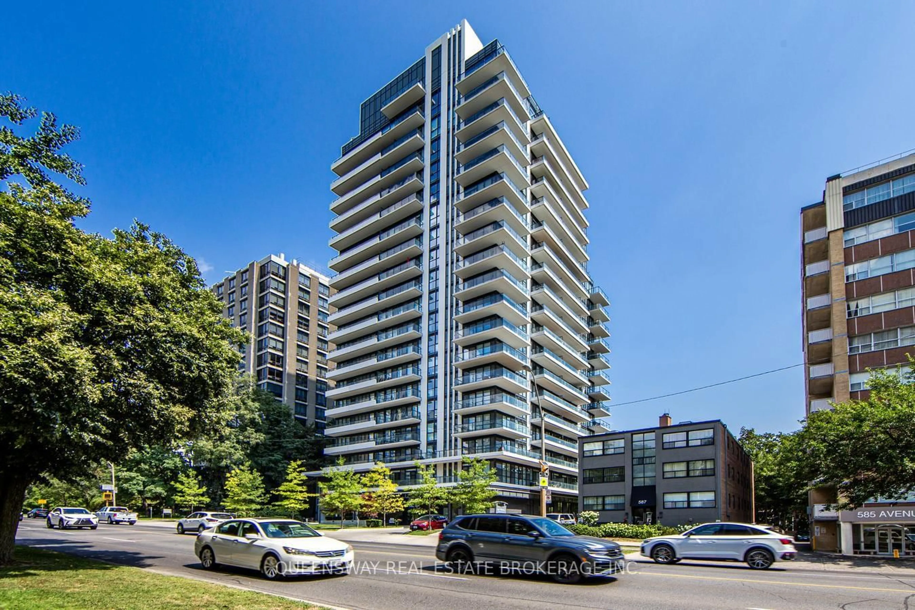 A pic from outside/outdoor area/front of a property/back of a property/a pic from drone, unknown for 609 Avenue Rd #1410, Toronto Ontario M4V 0B1