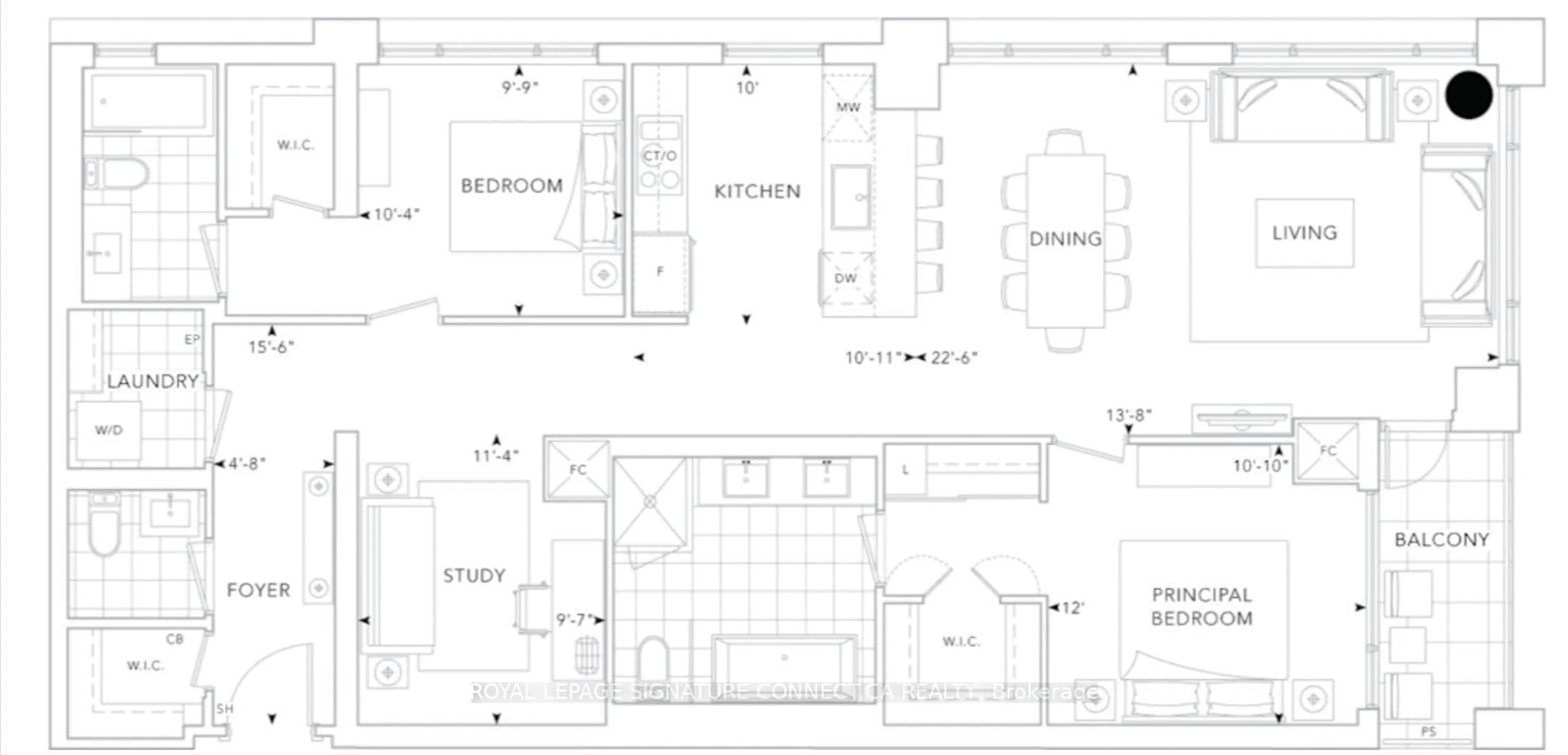 Floor plan for 455 Wellington St #410, Toronto Ontario M5J 2R2