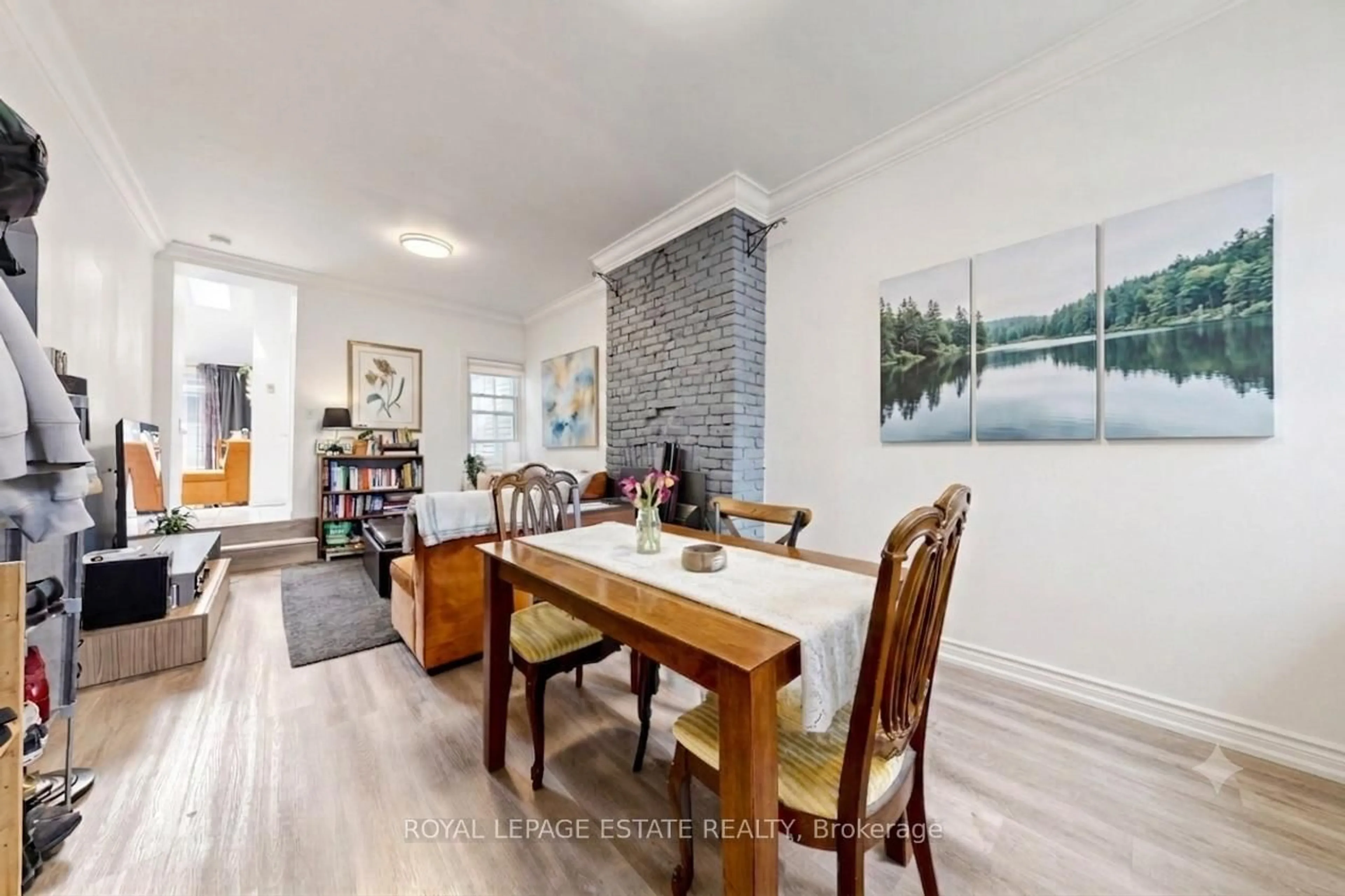 Dining room, wood/laminate floor for 44 Mitchell Ave, Toronto Ontario M6J 1B9
