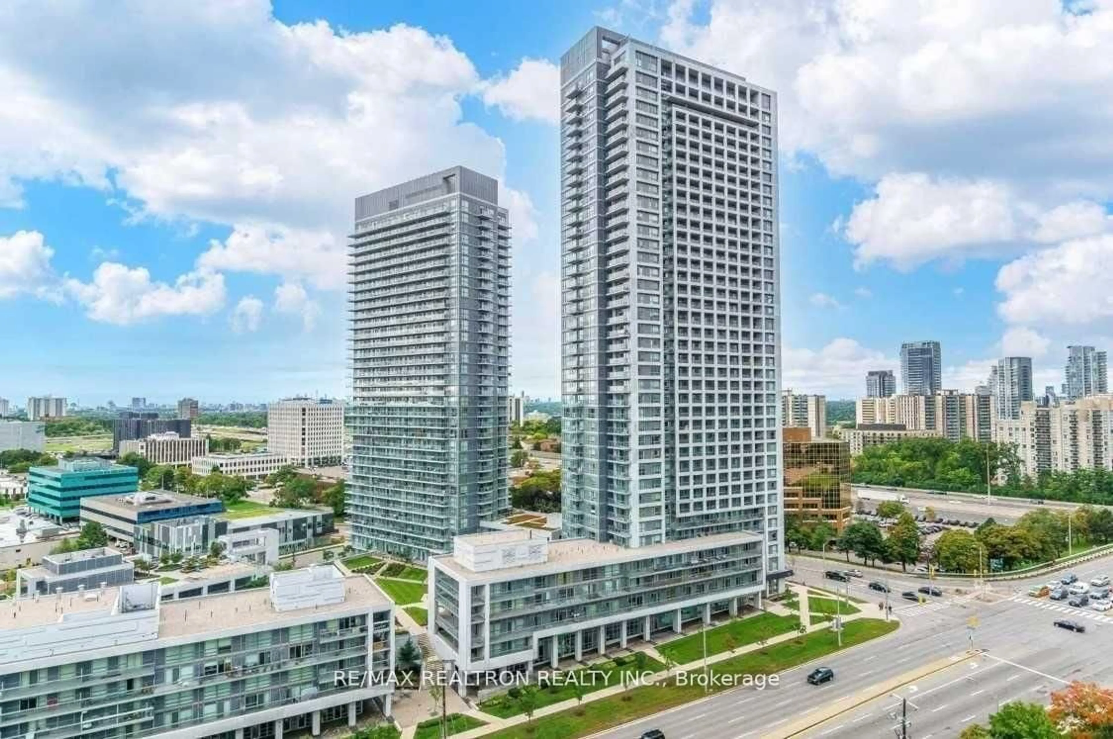 A pic from outside/outdoor area/front of a property/back of a property/a pic from drone, city buildings view from balcony for 2015 Sheppard Ave #2406, Toronto Ontario M2J 1W6