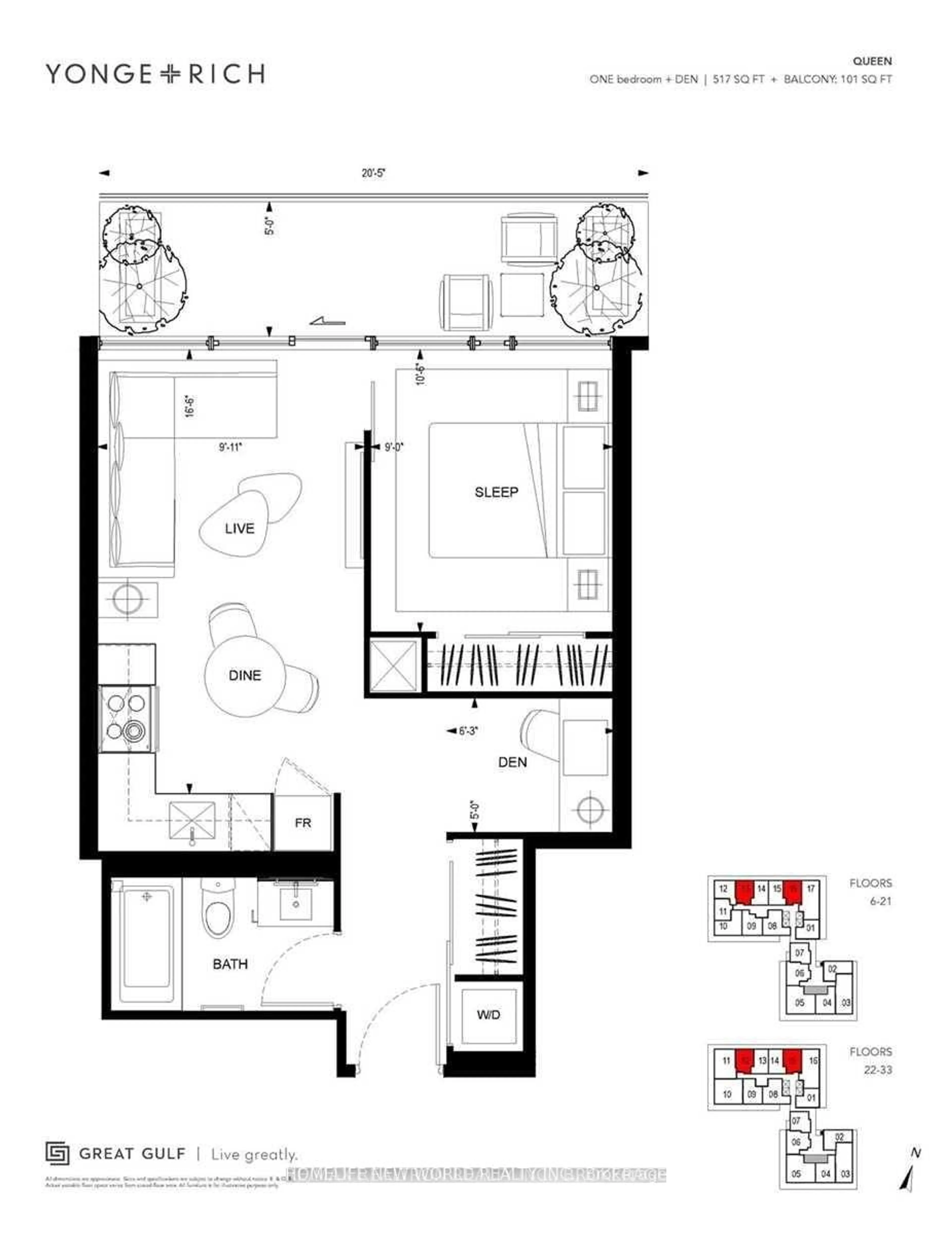 Floor plan for 25 Richmond St #3215, Toronto Ontario M5C 0A6