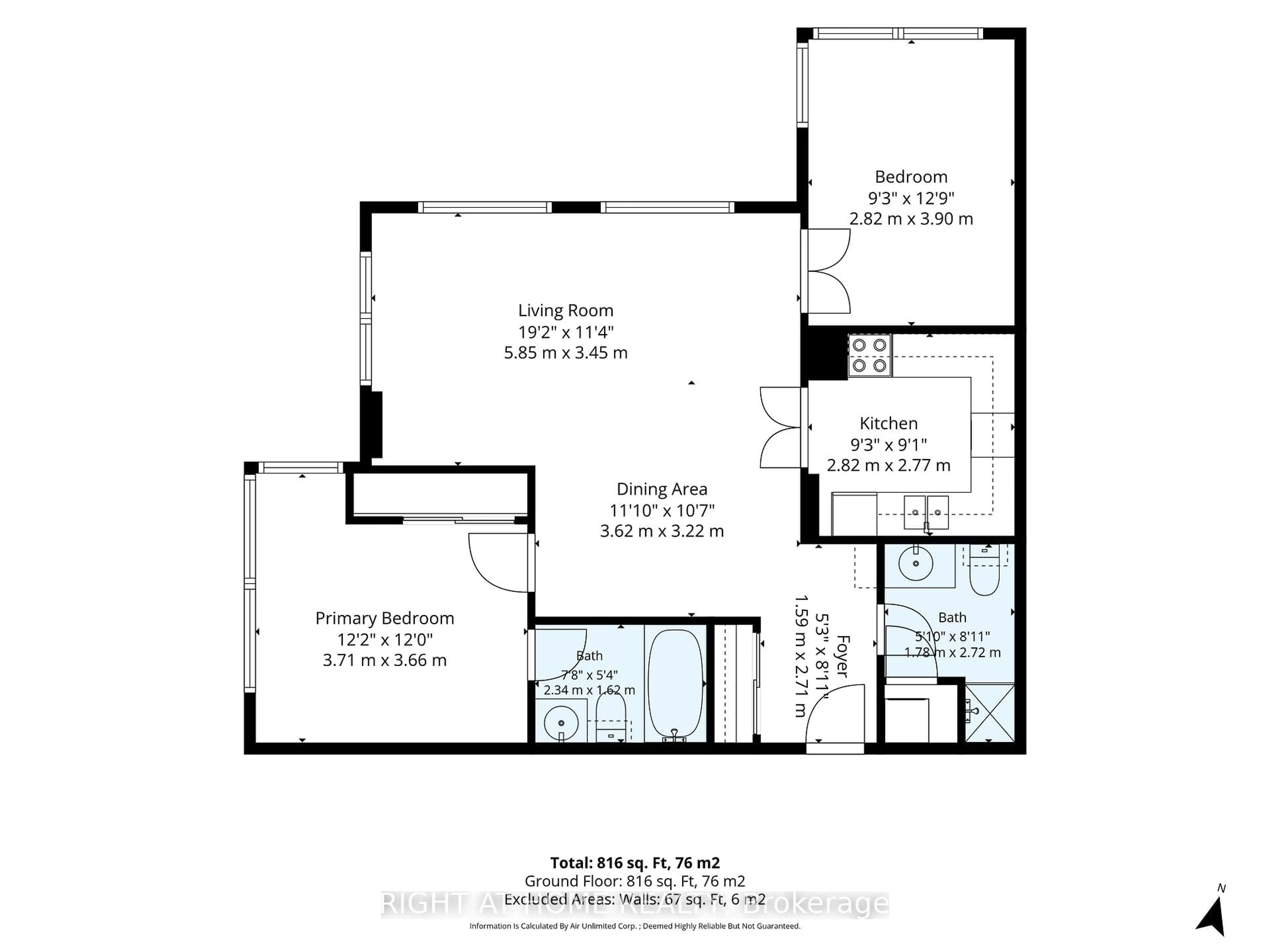 Floor plan for 298 Jarvis St #1602, Toronto Ontario M5B 2M4