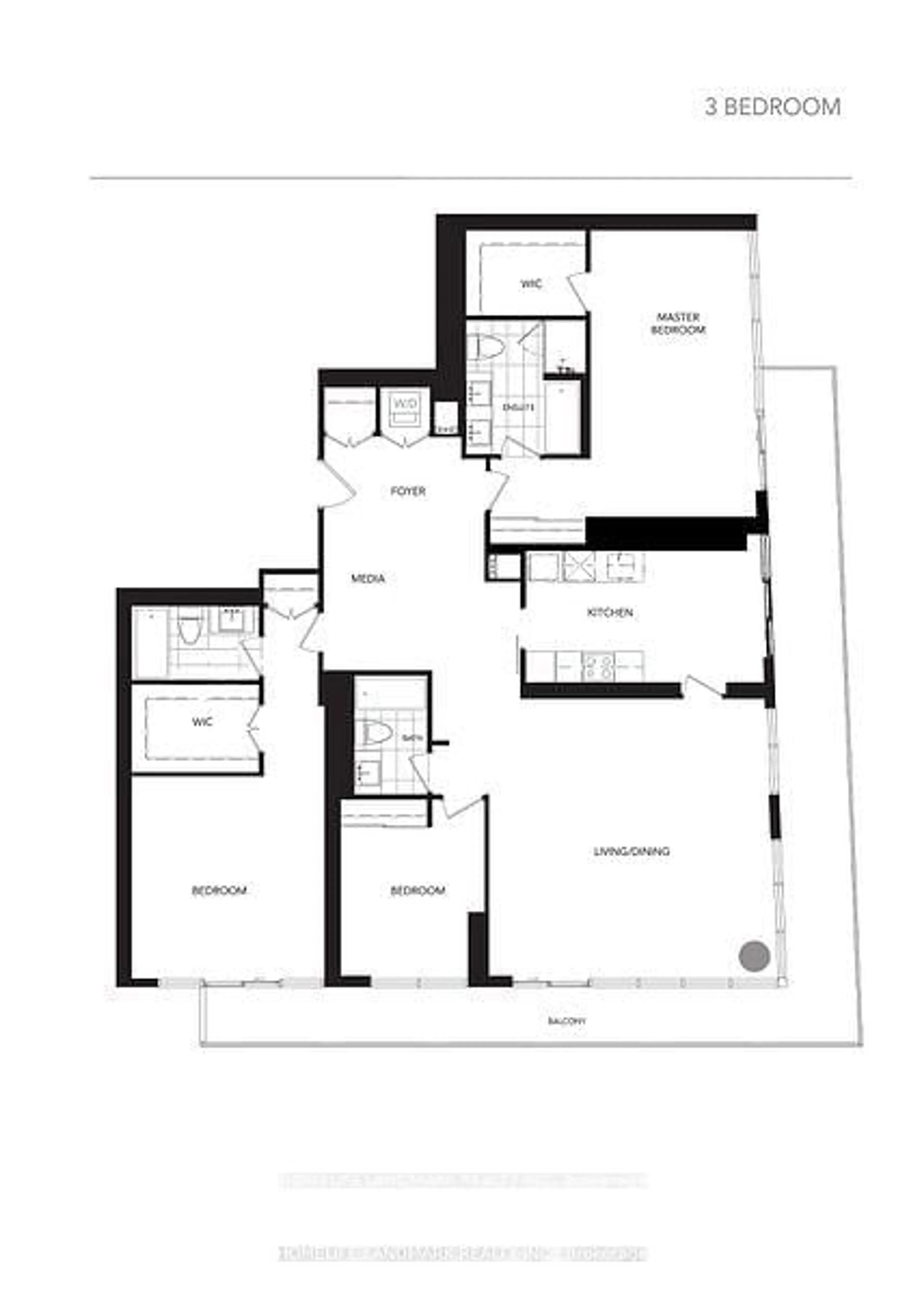Floor plan for 395 Bloor St #5501, Toronto Ontario M4W 0B4