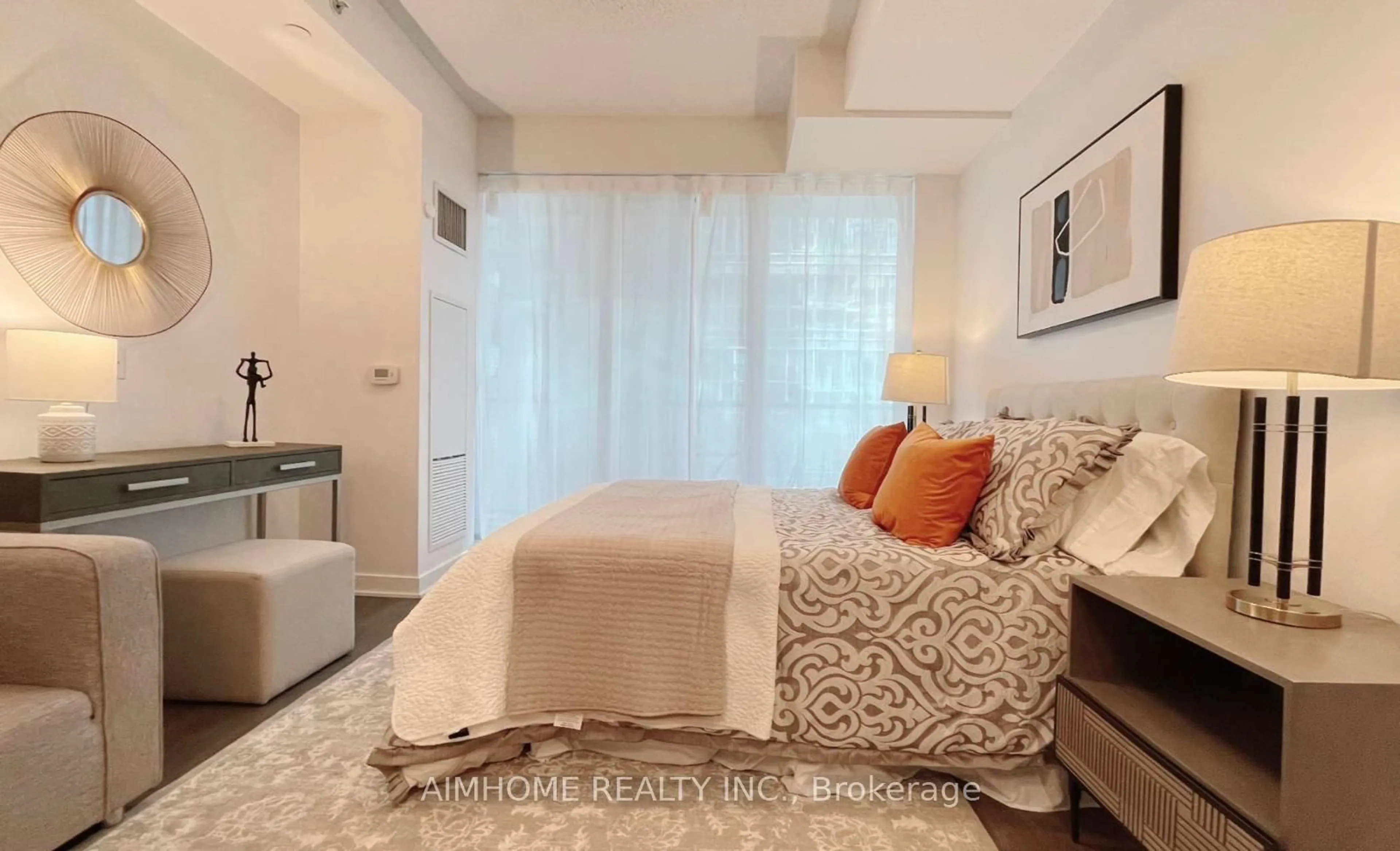 Bedroom with bed, ceramic/tile floor for 125 Blue Jays Way #2710, Toronto Ontario M5V 0N5