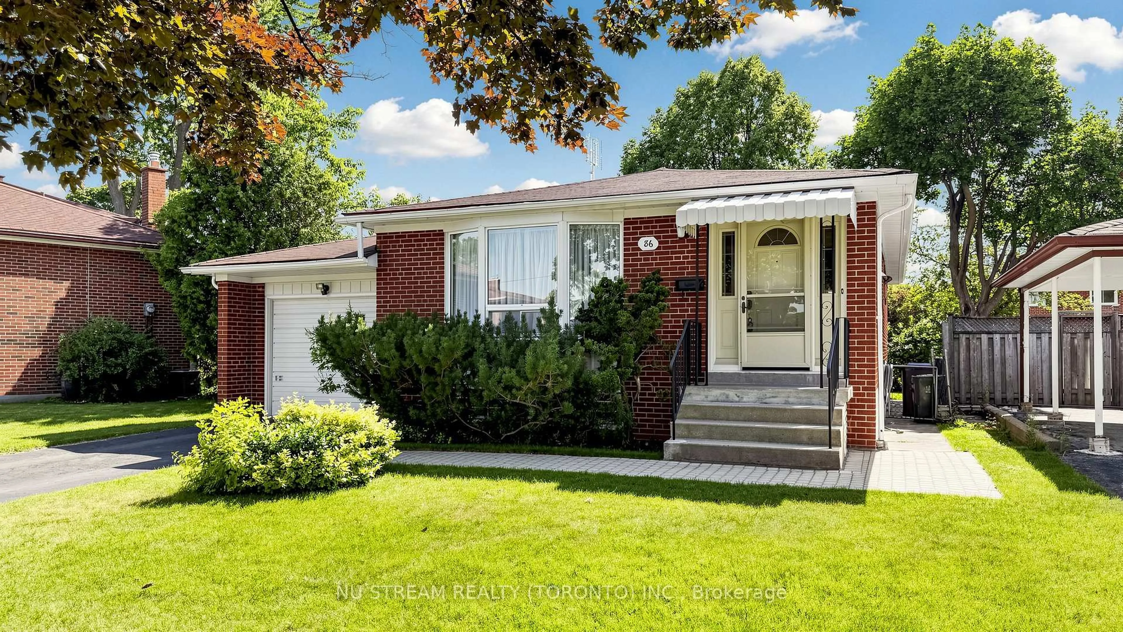 Home with vinyl exterior material, street for 86 Brian Dr, Toronto Ontario M2J 3Y5