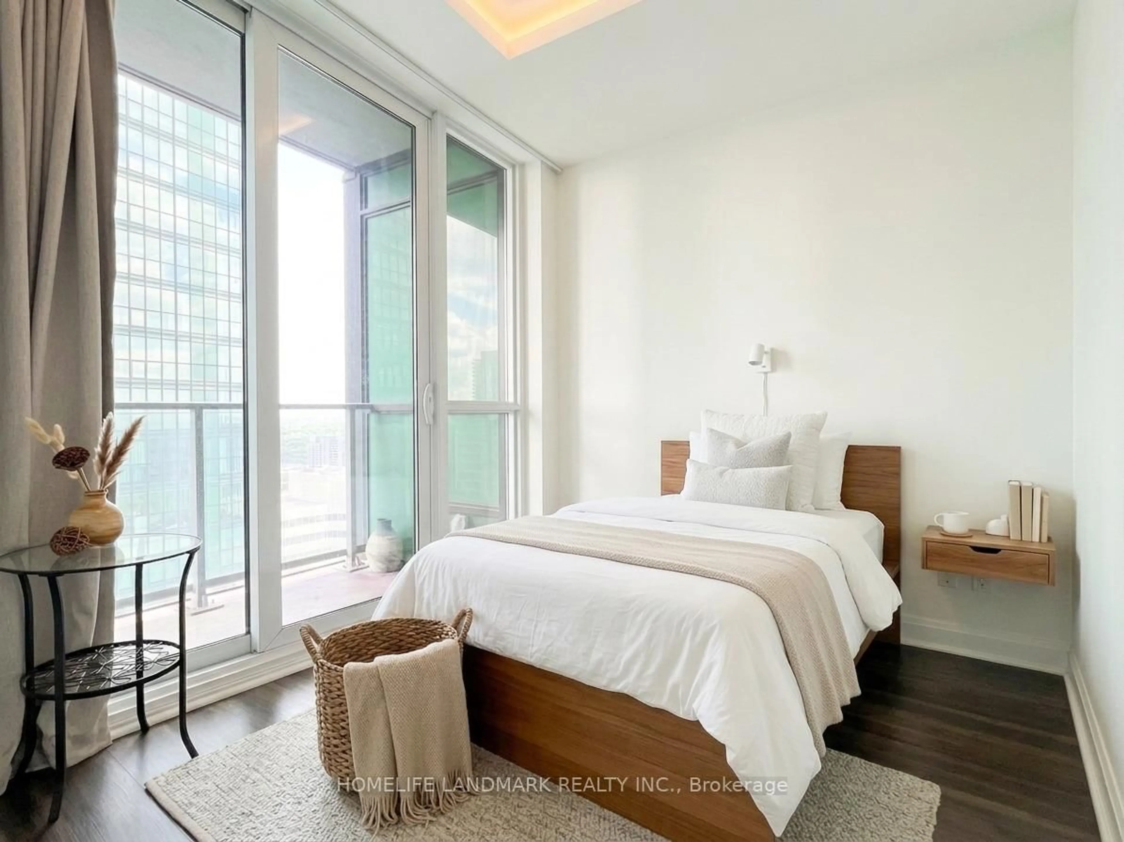 Bedroom with bed, unknown for 11 Bogert Ave #2601, Toronto Ontario M2N 0H4