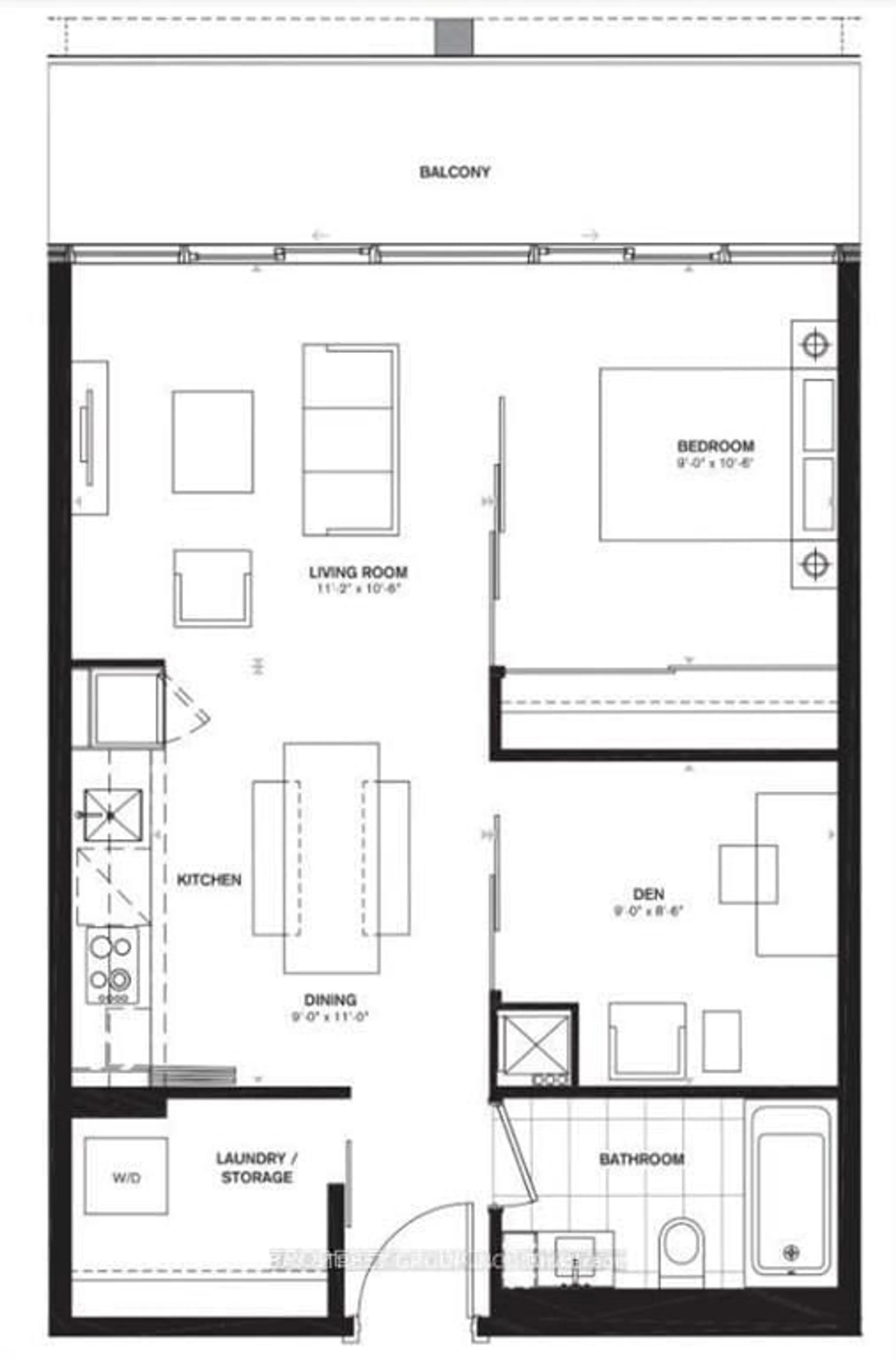 Floor plan for 125 Peter St #1803, Toronto Ontario M5V 0M2