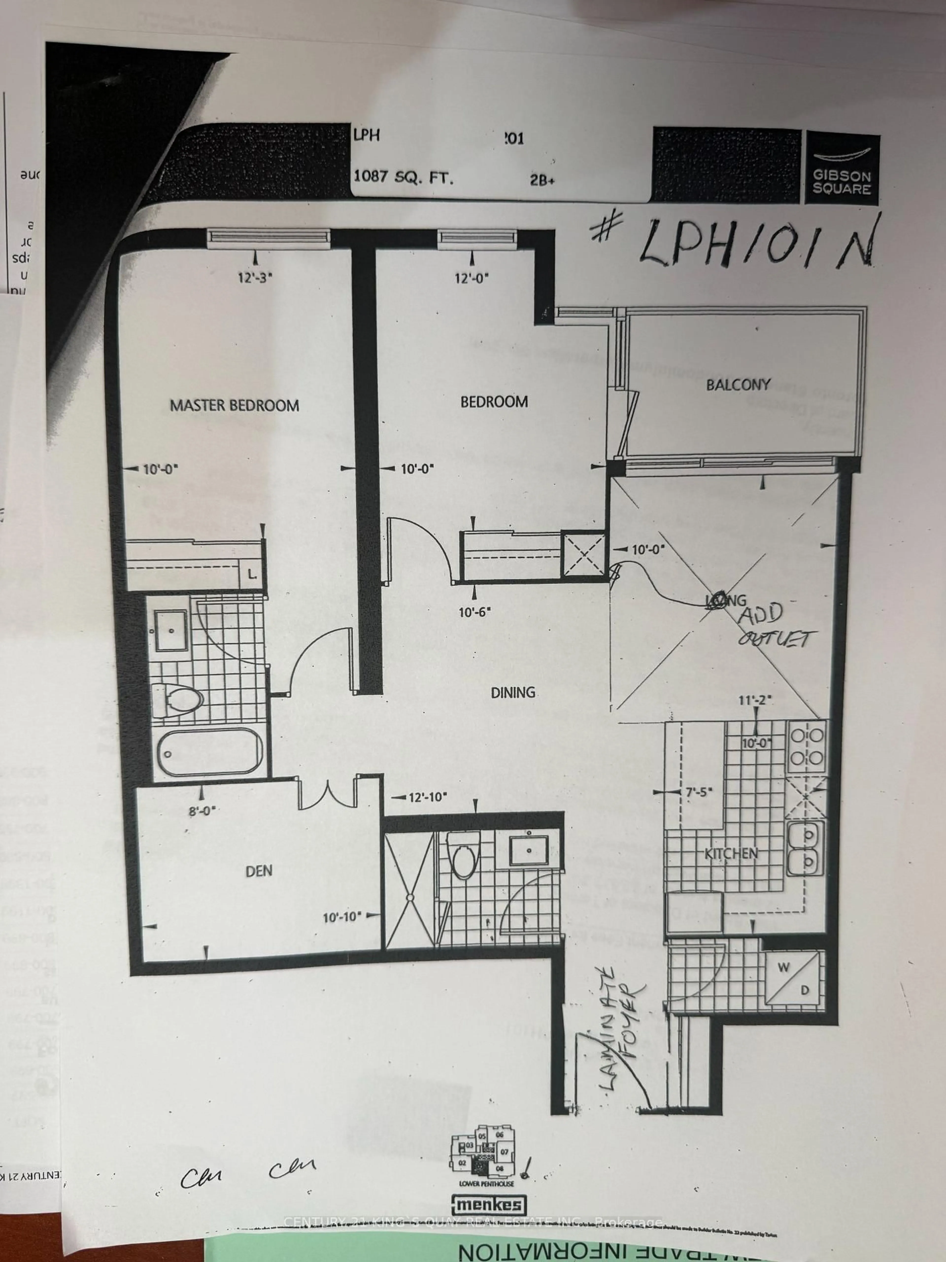 Floor plan for 5168 Yonge St #LPH101, Toronto Ontario M2N 0G1