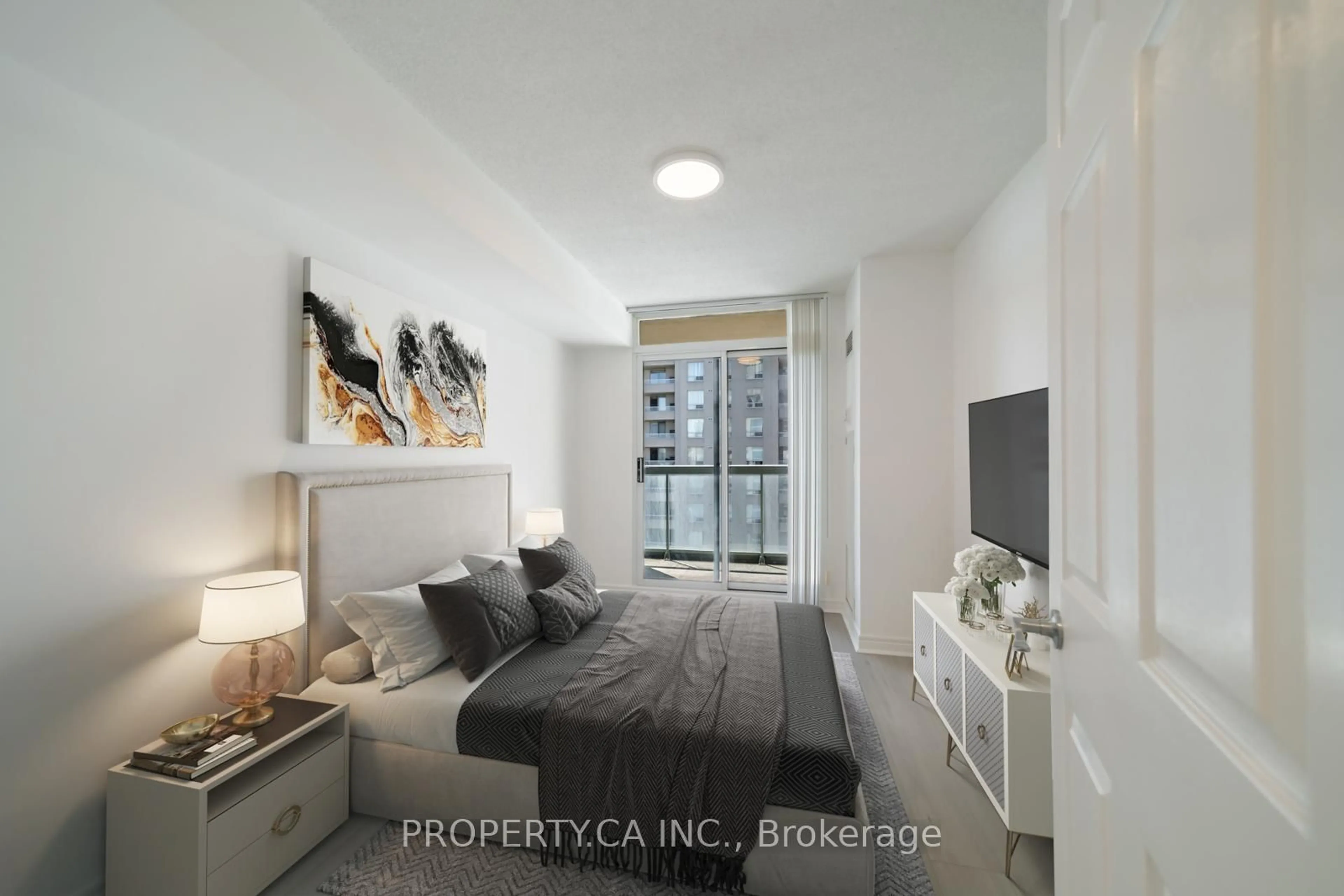 Bedroom with bed, unknown for 28 Empress Ave #1912, Toronto Ontario M2N 6Z7