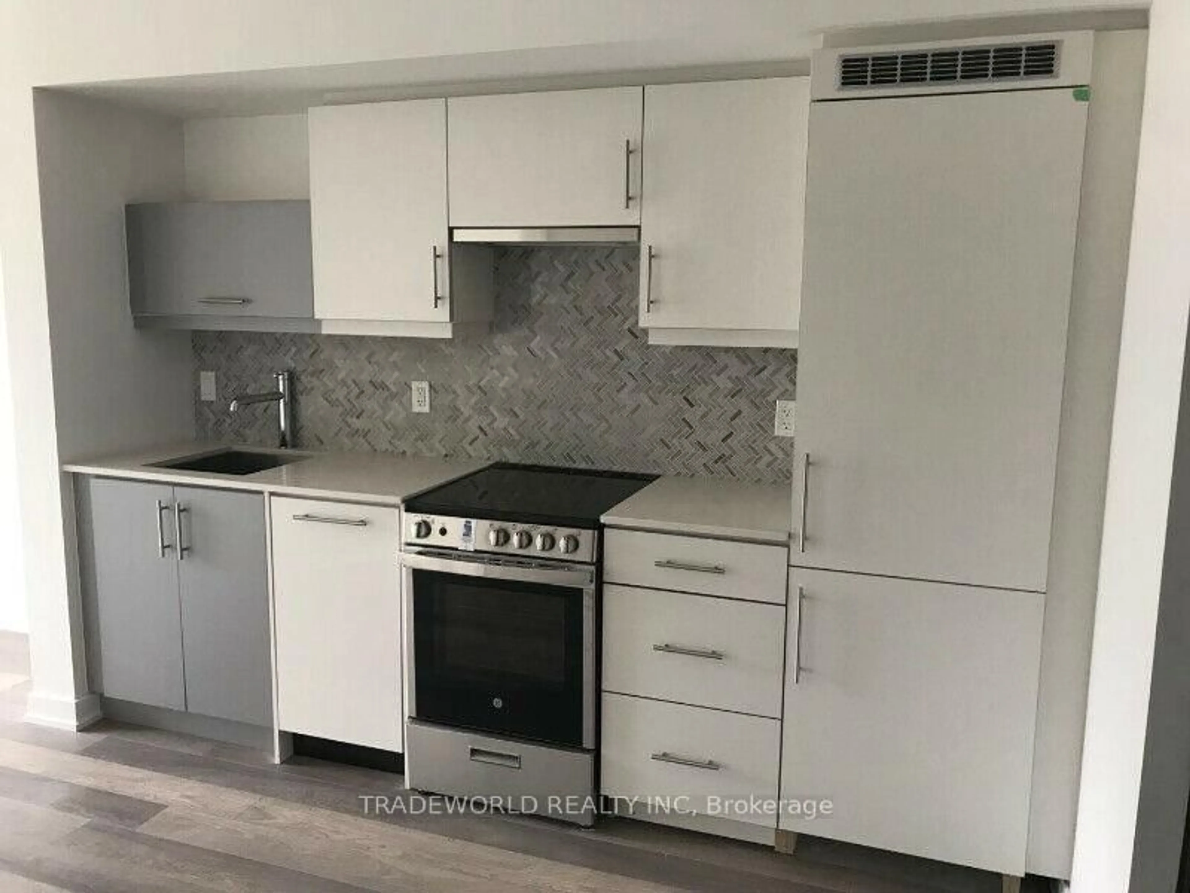 Standard kitchen, wood/laminate floor for 181 Huron St #707, Toronto Ontario M5T 0C1