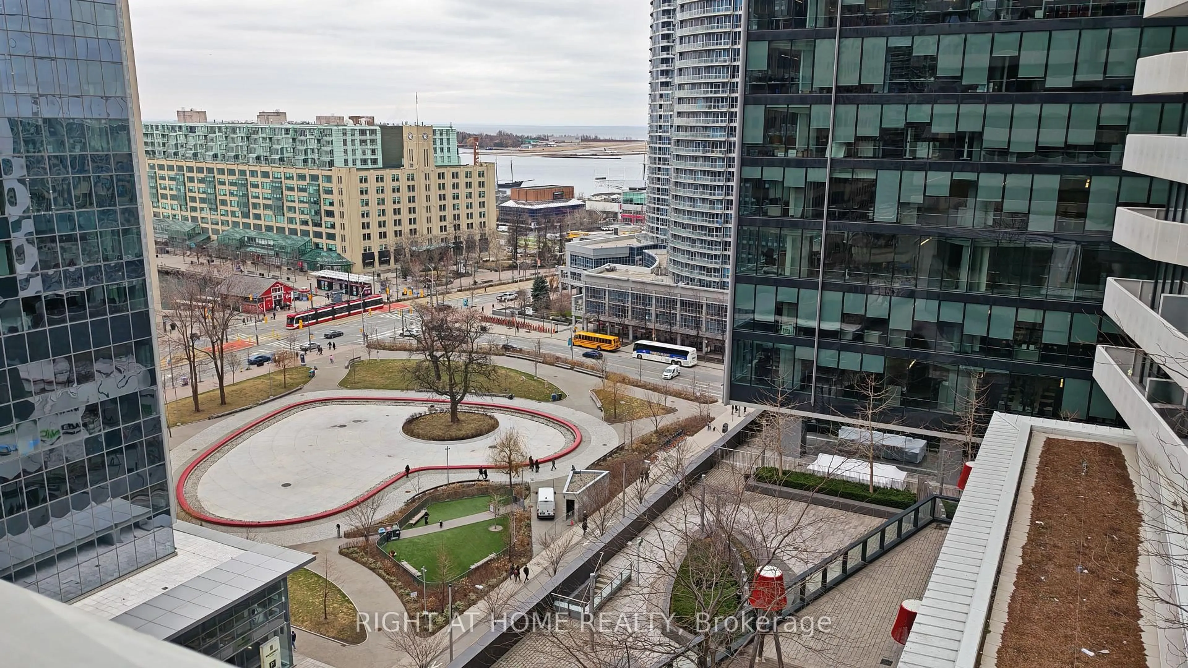 A pic from outside/outdoor area/front of a property/back of a property/a pic from drone, city buildings view from balcony for 88 Harbour St #1401, Toronto Ontario M5J 0C3