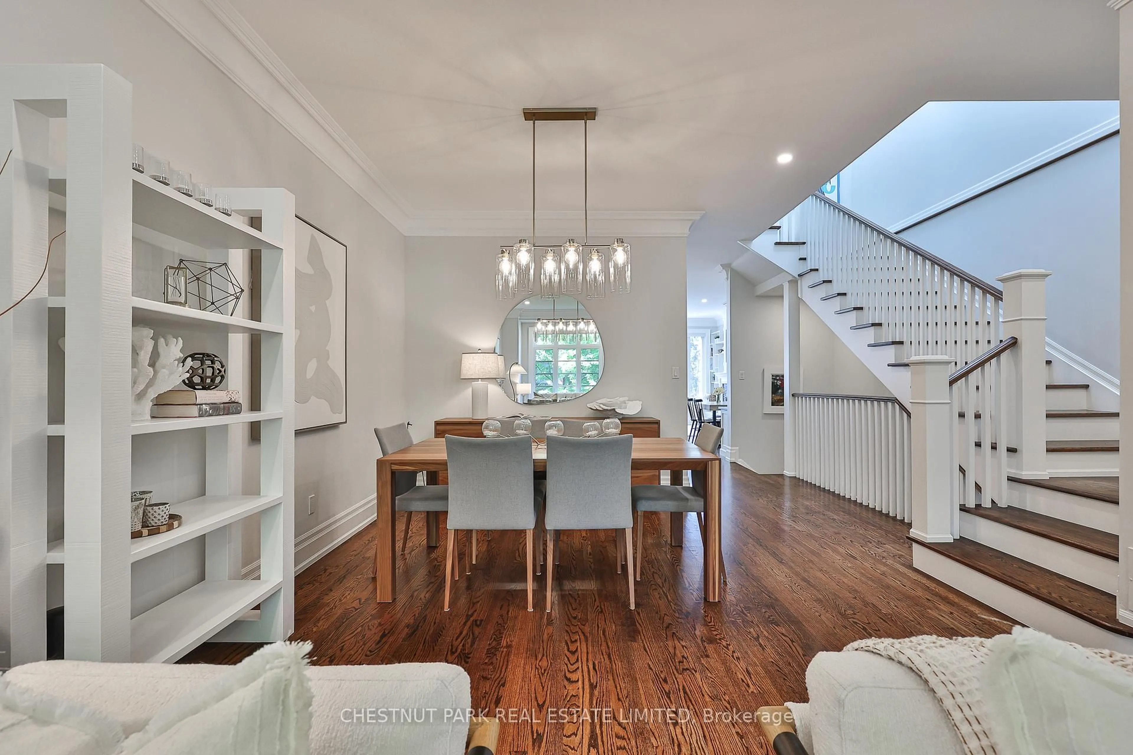 Dining room, wood/laminate floor for 141 Wanless Ave, Toronto Ontario M4N 1W3