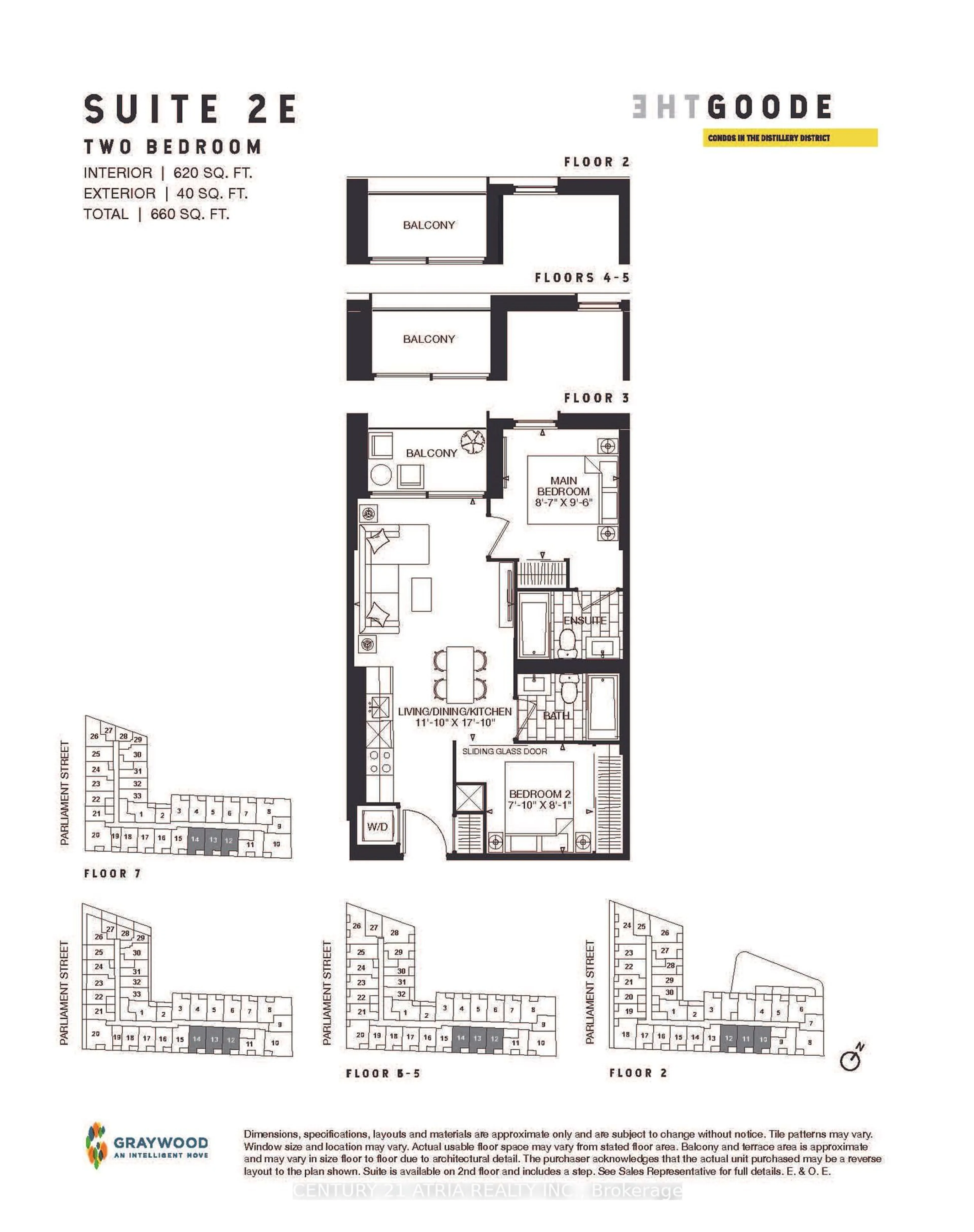 Floor plan for 35 Parliament St #513, Toronto Ontario M5A 0Z5