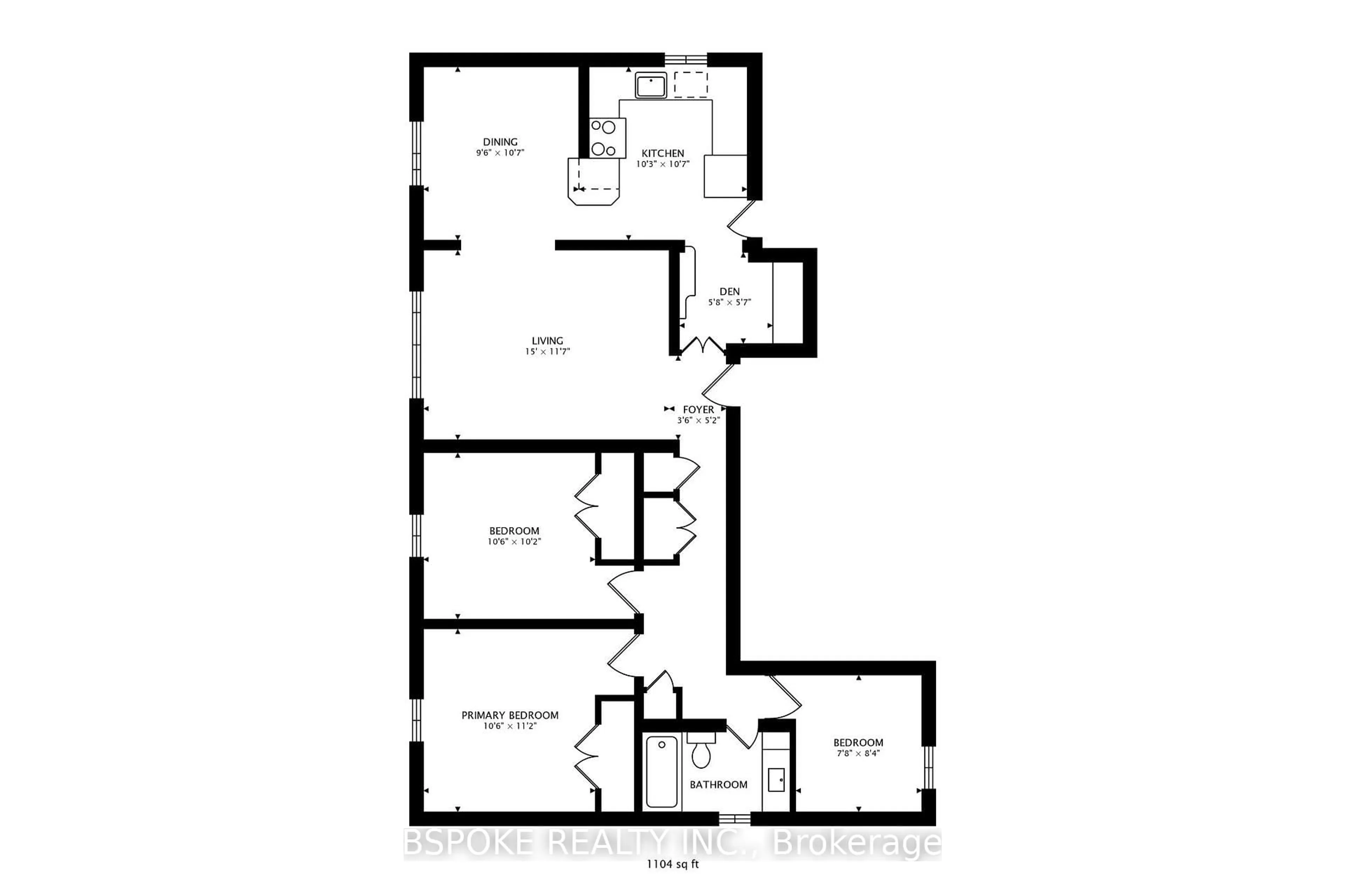 Floor plan for 7 Warwick Ave #3, Toronto Ontario M6C 1T5