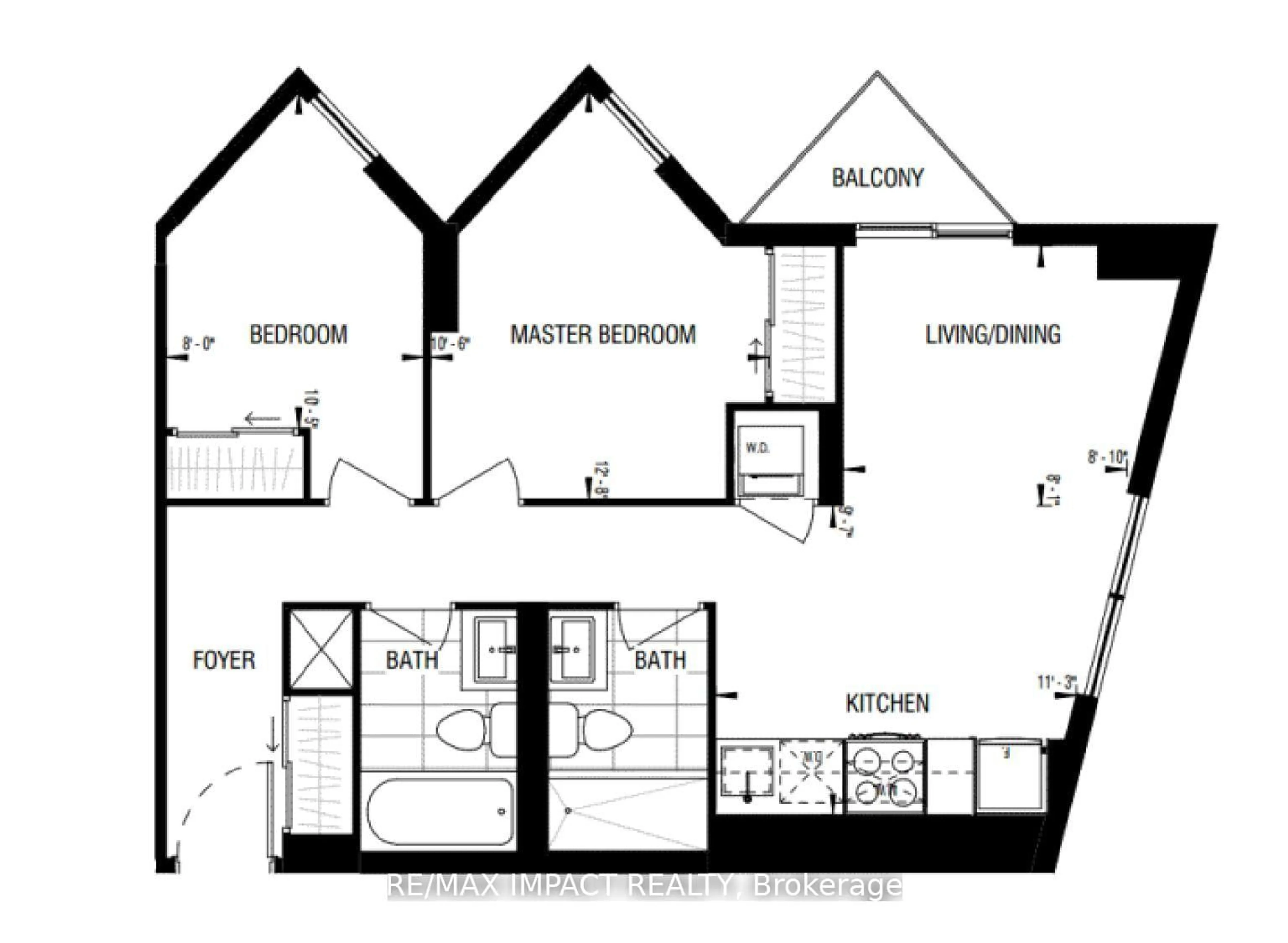 Floor plan for 30 Tretti Way #509, Toronto Ontario M3H 0E3
