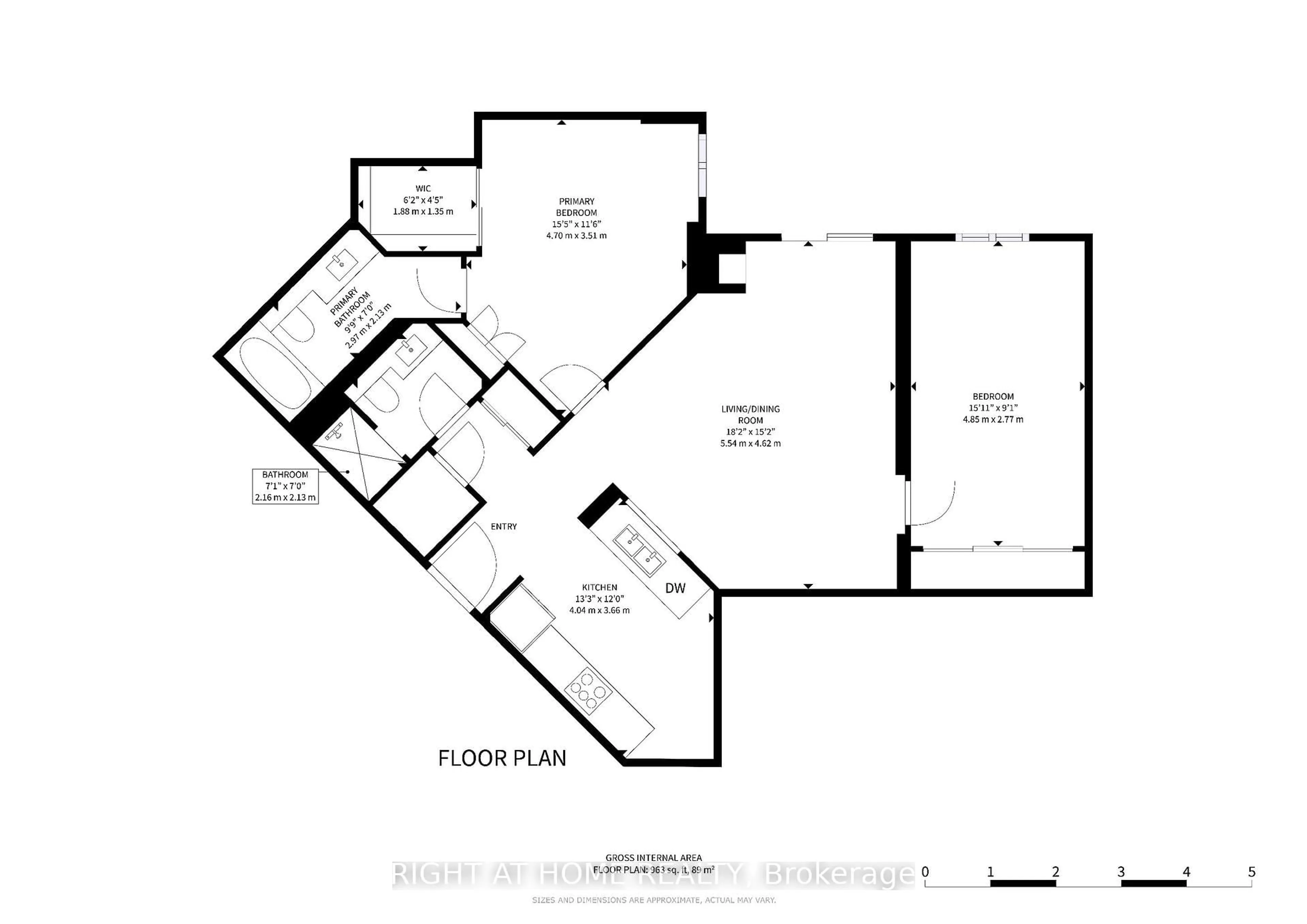Floor plan for 1700 Eglinton Ave #1119, Toronto Ontario M4A 2X4