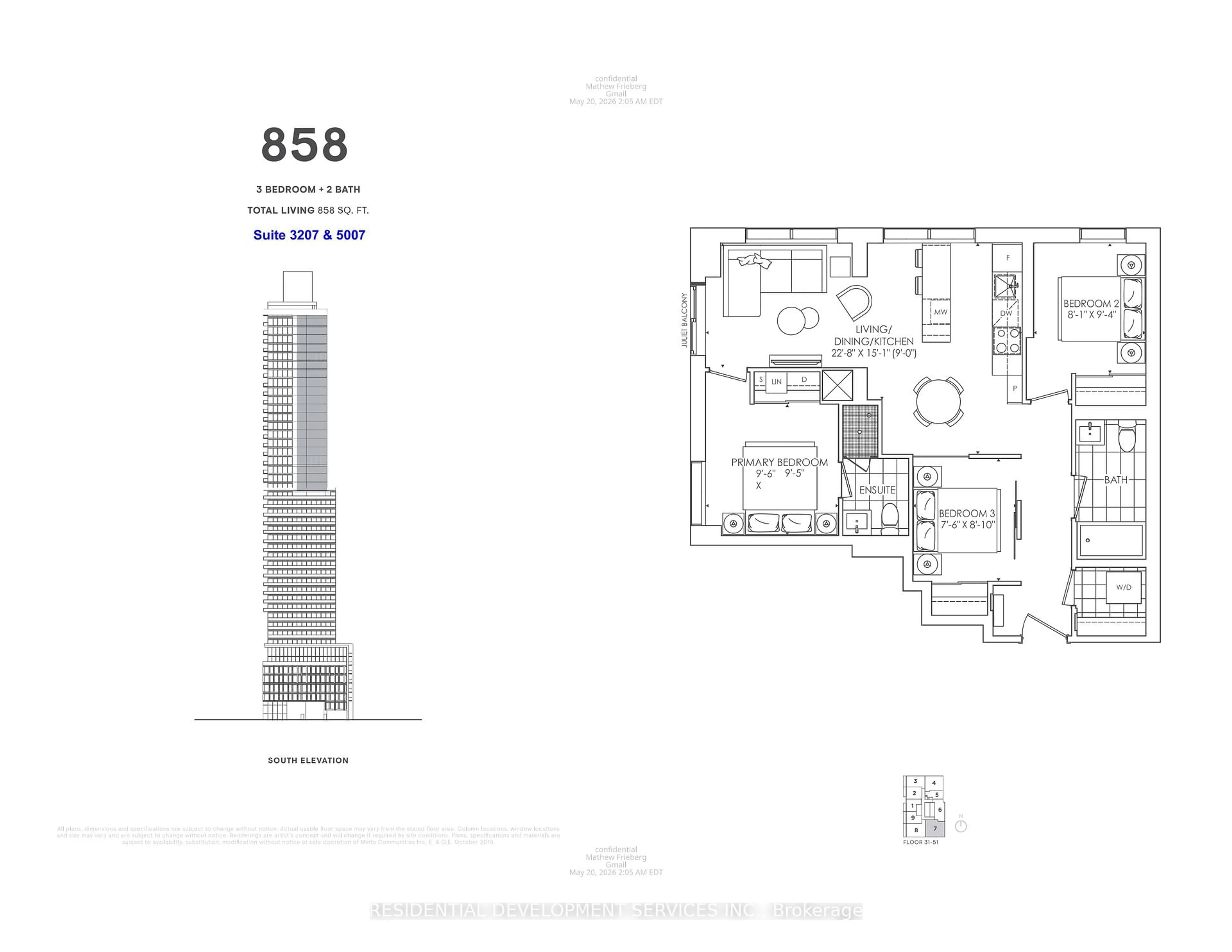 Floor plan for 89 Church St #5007, Toronto Ontario M5C 0B7