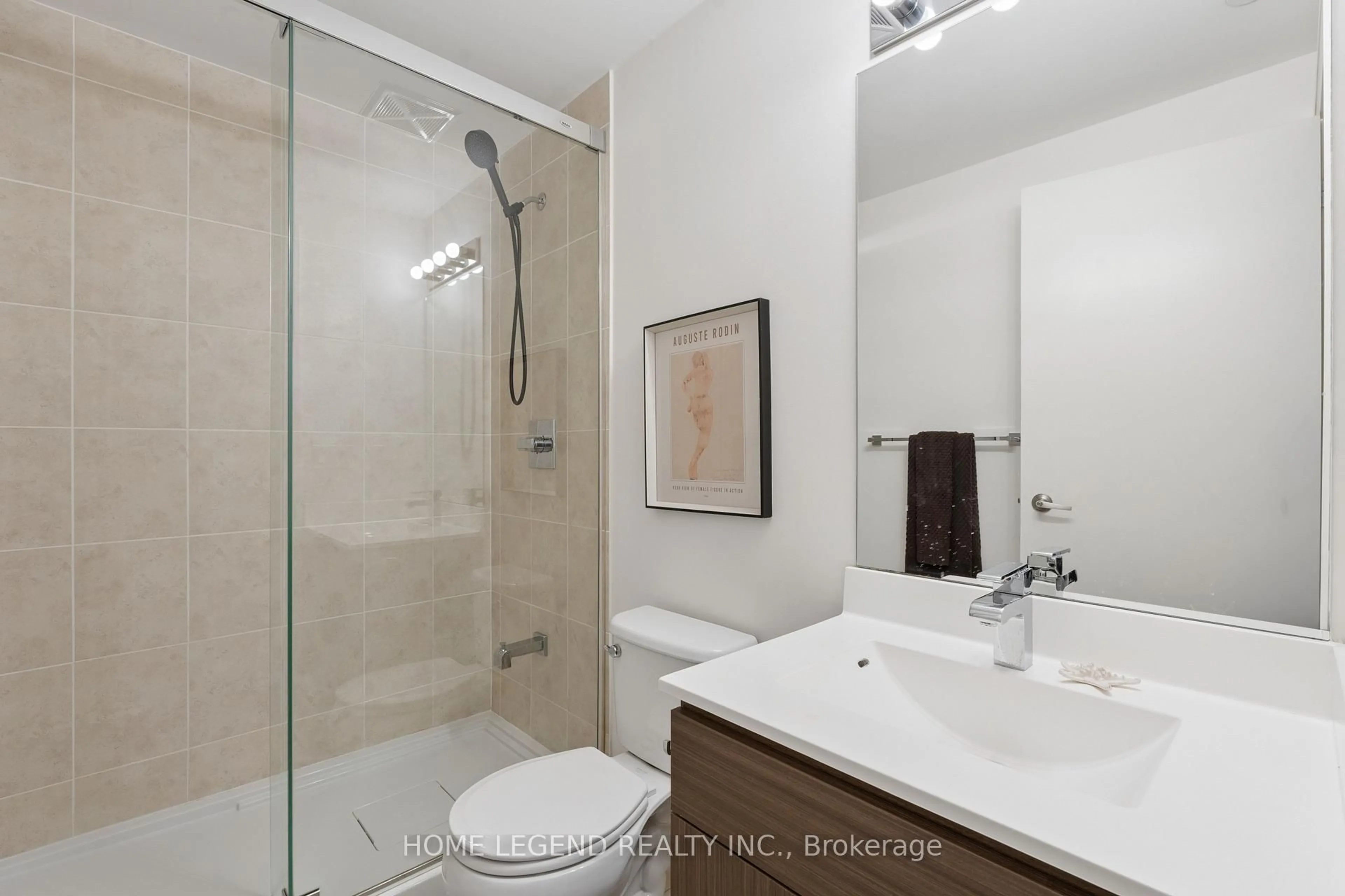 Standard bathroom, ceramic/tile floor for 68 Canterbury Pl #605, Toronto Ontario M2N 0H8