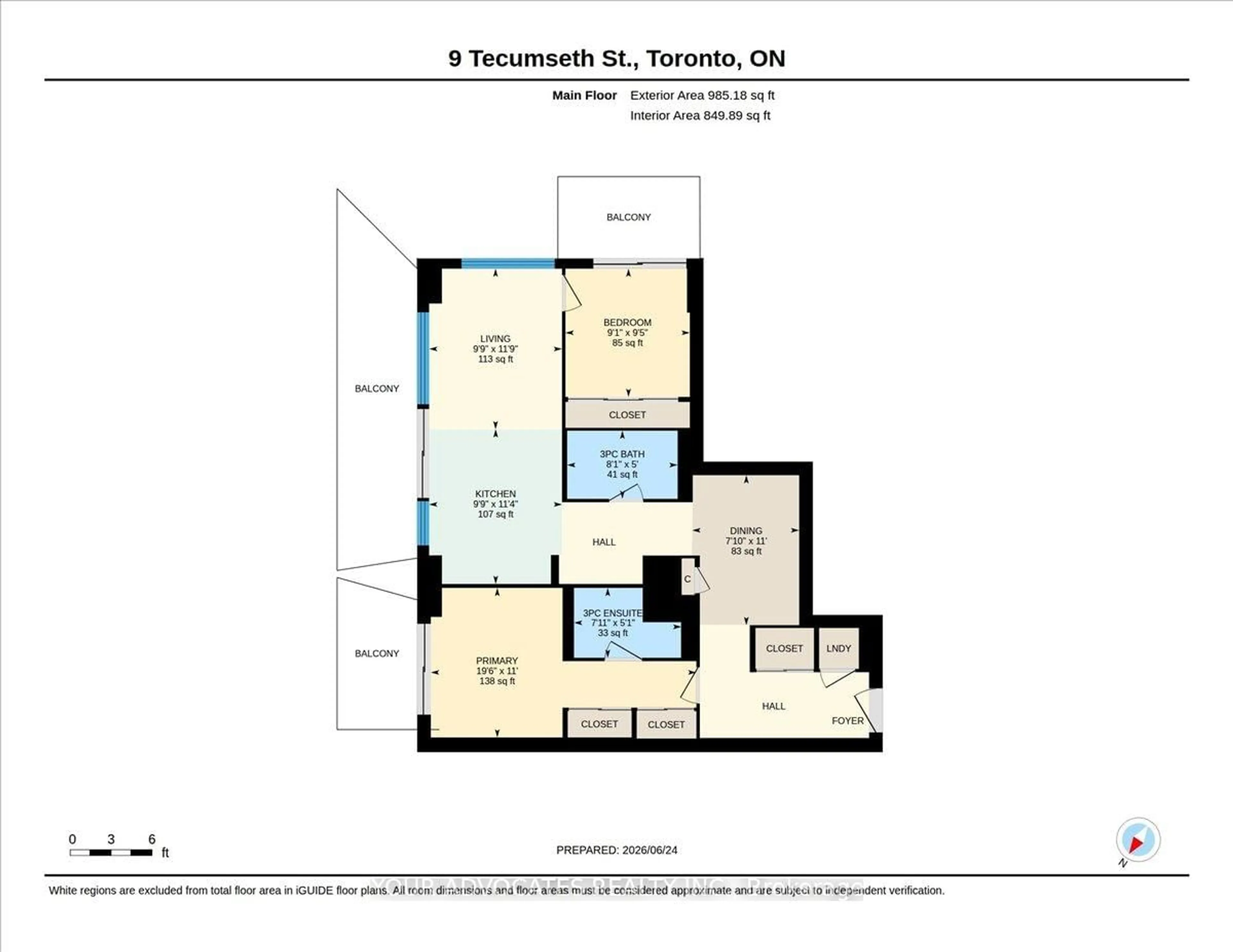 Floor plan for 9 Tecumseth St #902, Toronto Ontario M5G 3V4