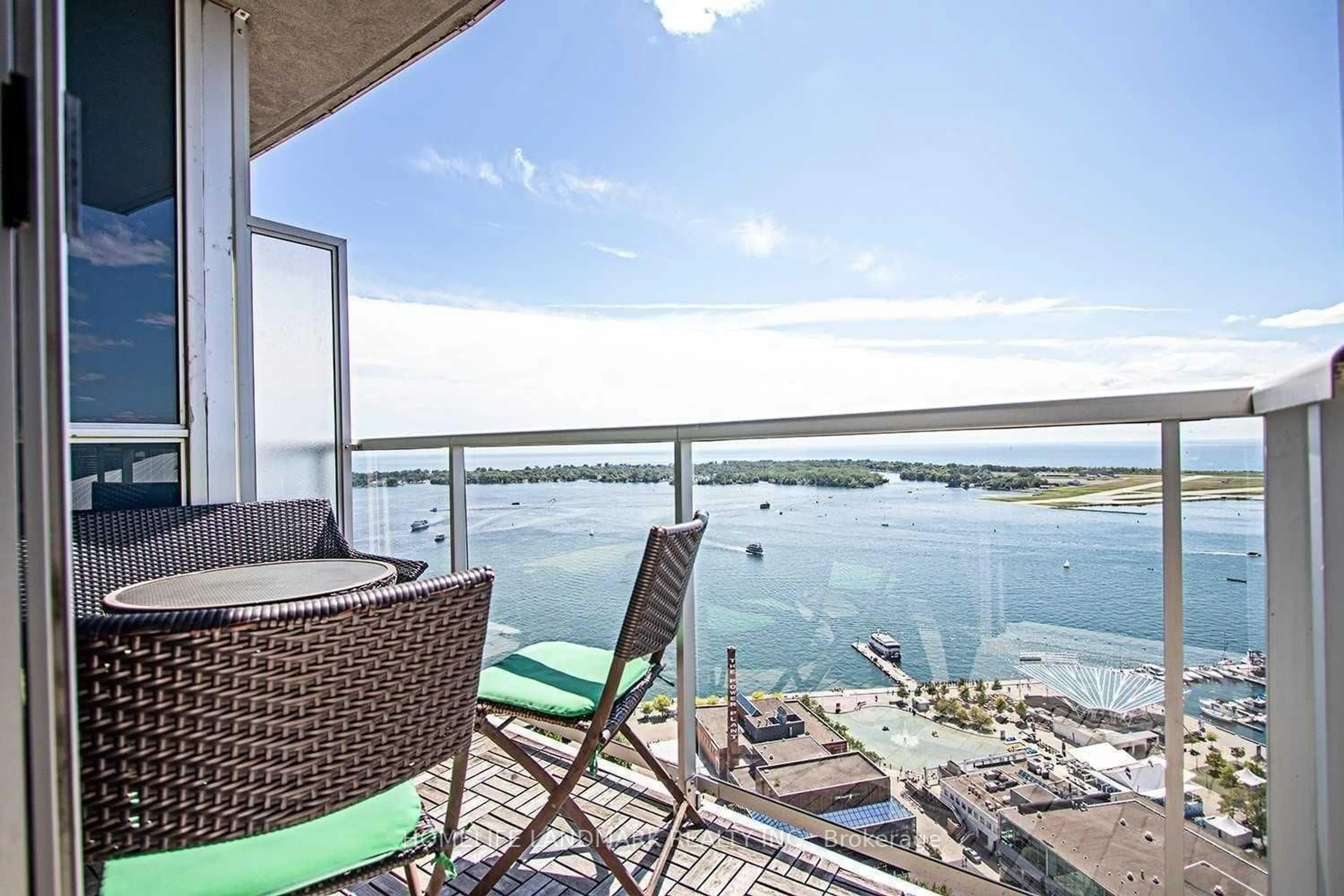Balcony in the apartment, water/lake/river/ocean view for 208 Queens Quay #3409, Toronto Ontario M5J 2Y5