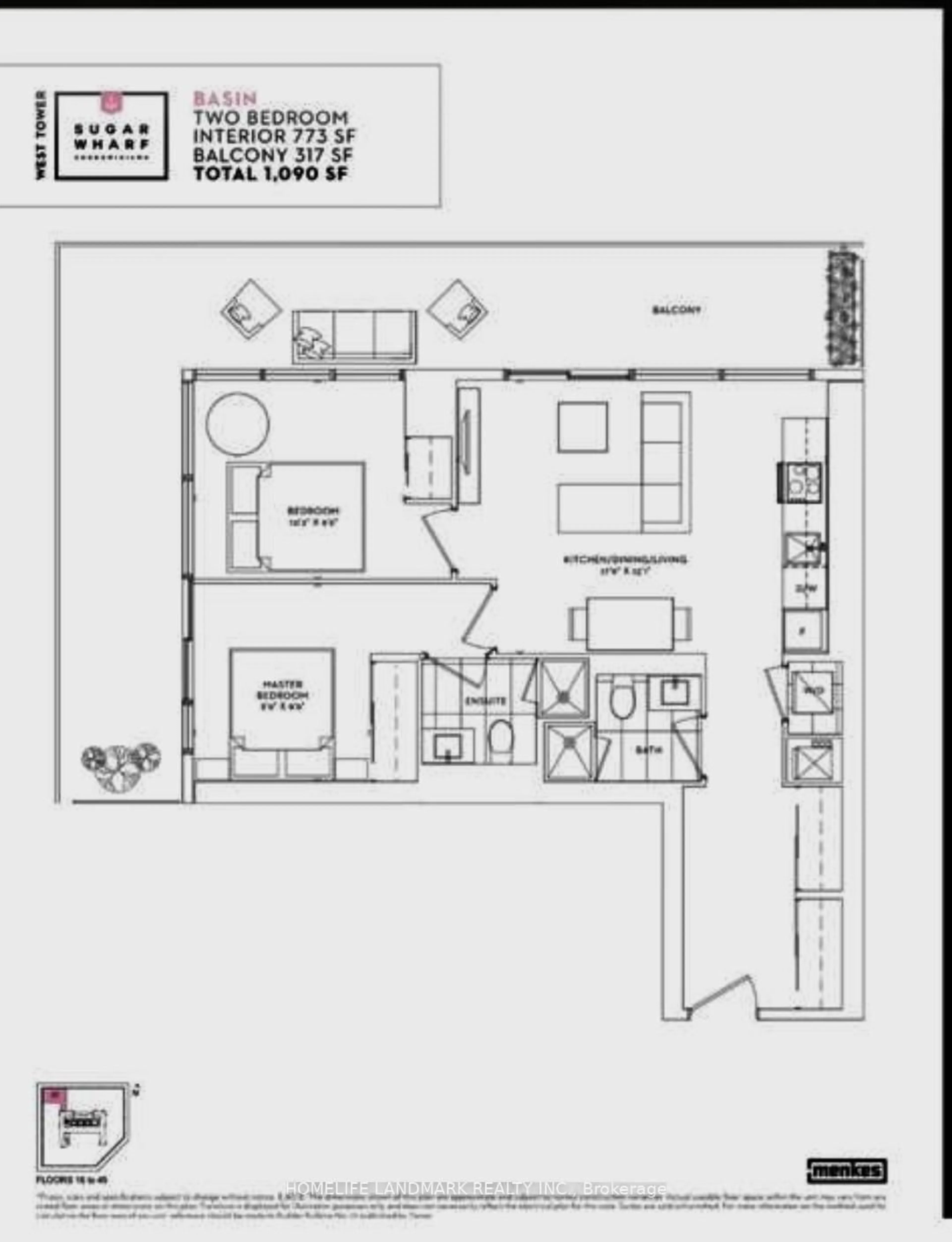Floor plan for 55 Cooper St #5601, Toronto Ontario M5E 0G1