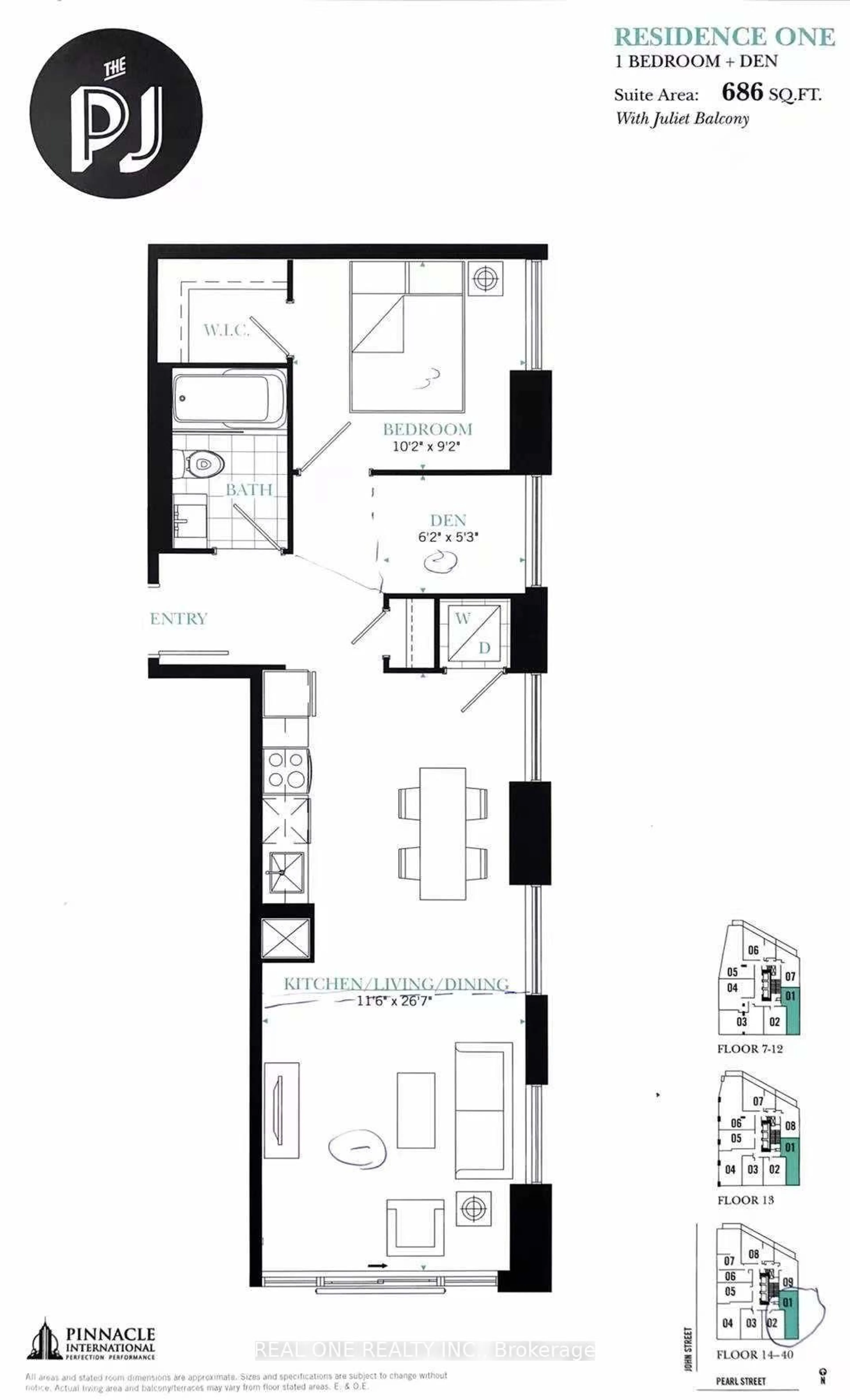 Floor plan for 99 JOHN St #1001, Toronto Ontario M5V 0S6