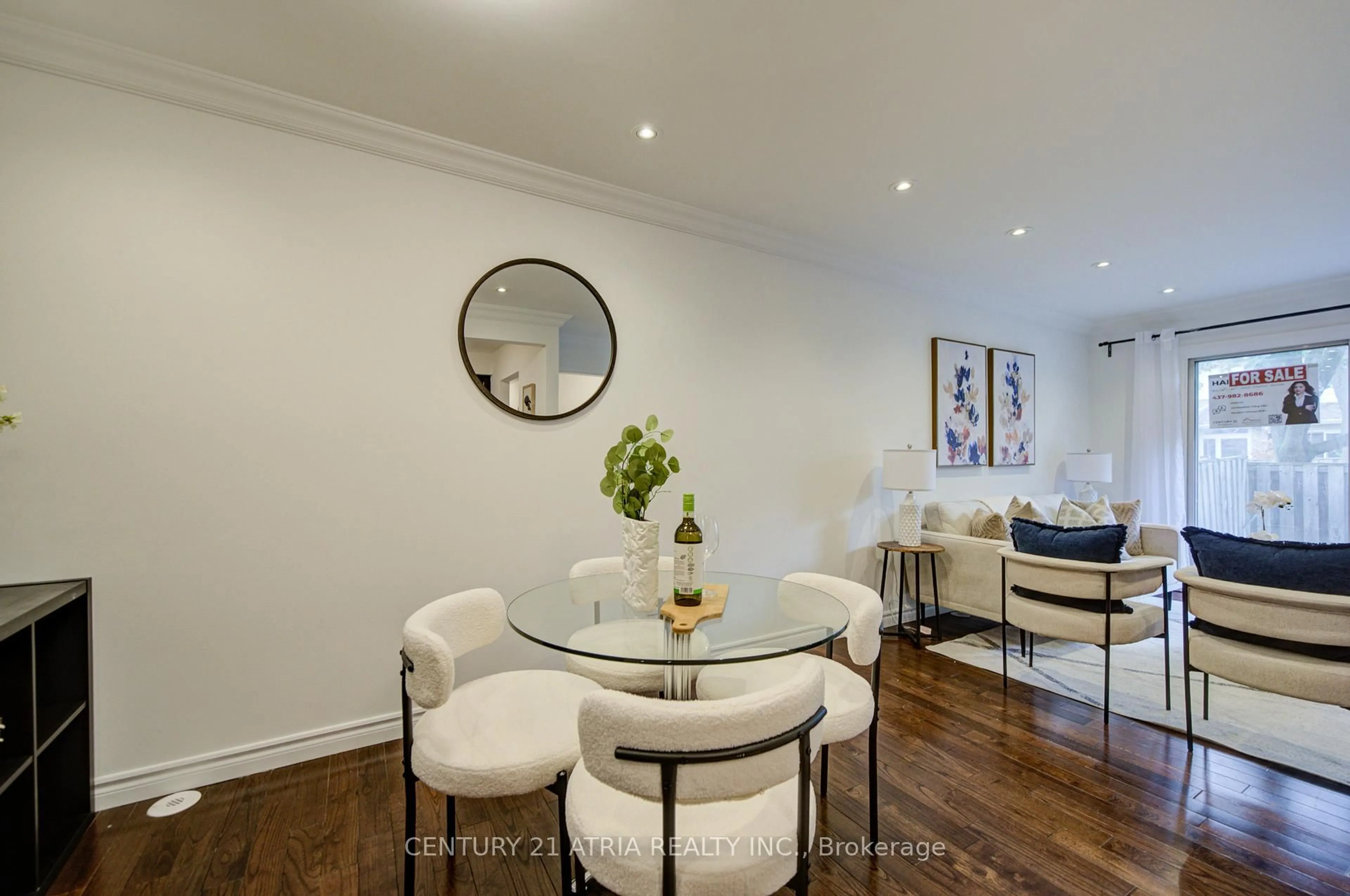 Dining room, wood/laminate floor for 4 Sand Fern Way, Toronto Ontario M2J 4N8