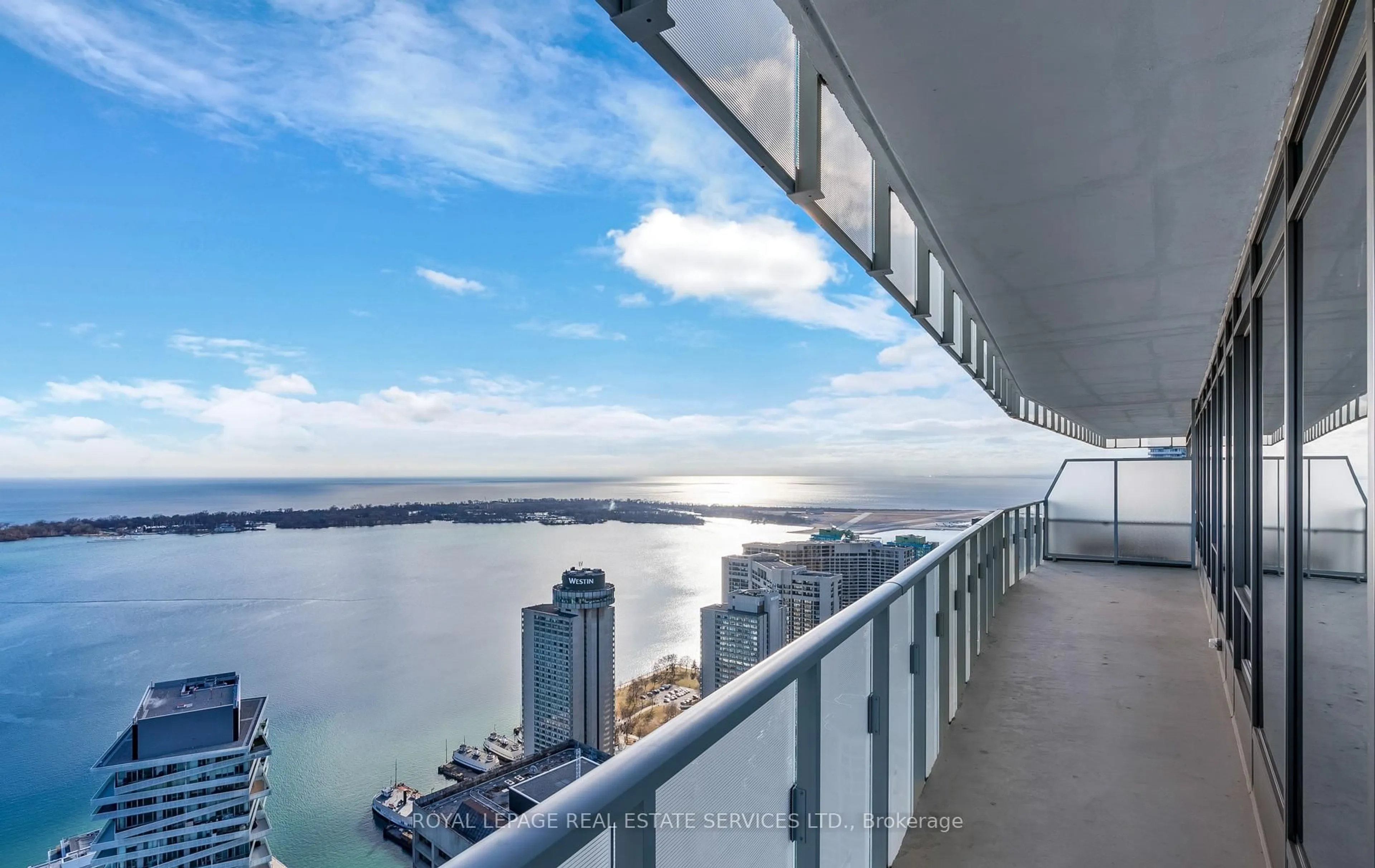Balcony in the apartment, water/lake/river/ocean view for 28 Freeland St #5301, Toronto Ontario M5E 0E3