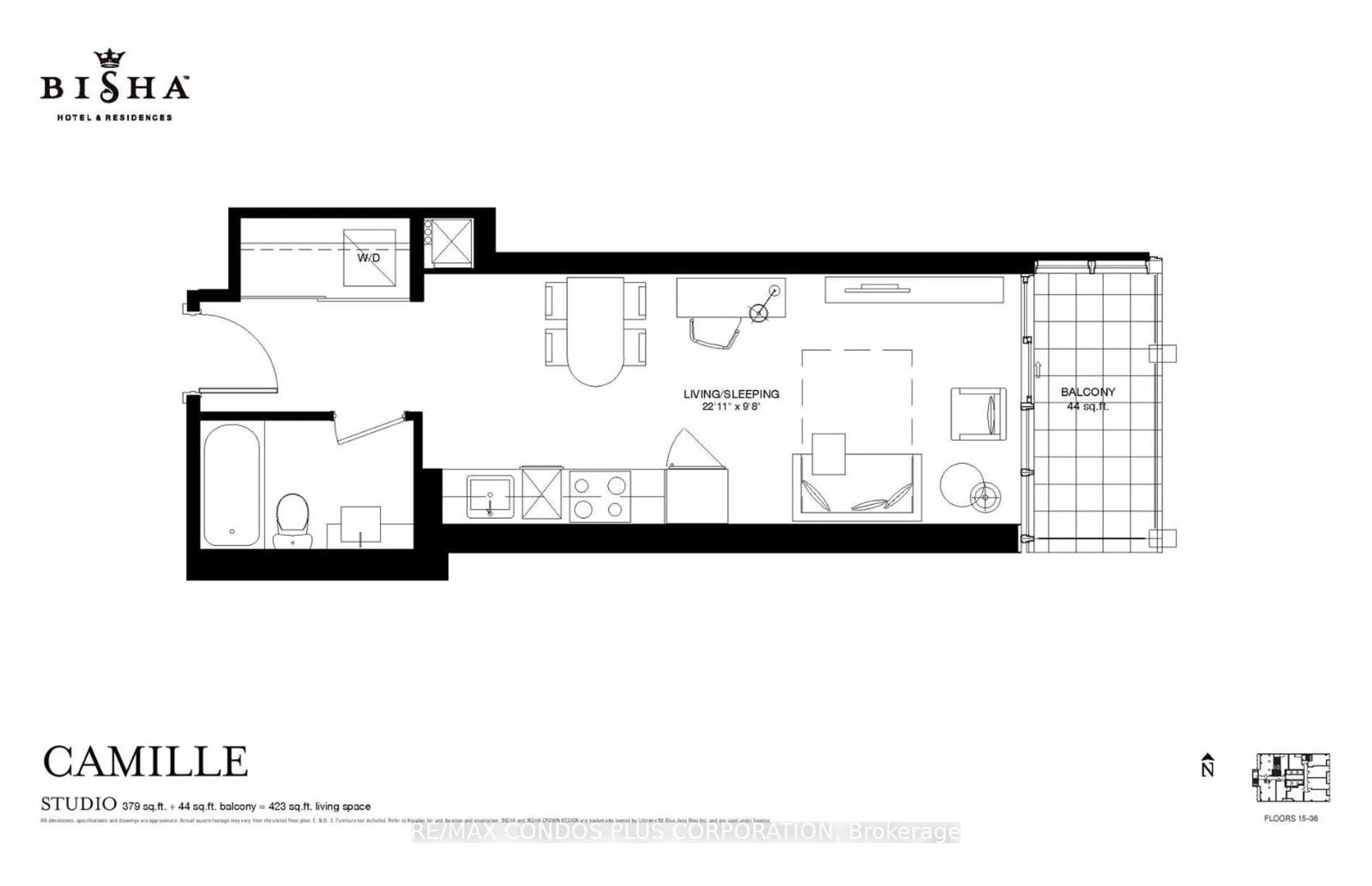 Floor plan for 88 Blue Jays Way #2010, Toronto Ontario M5V 0L7