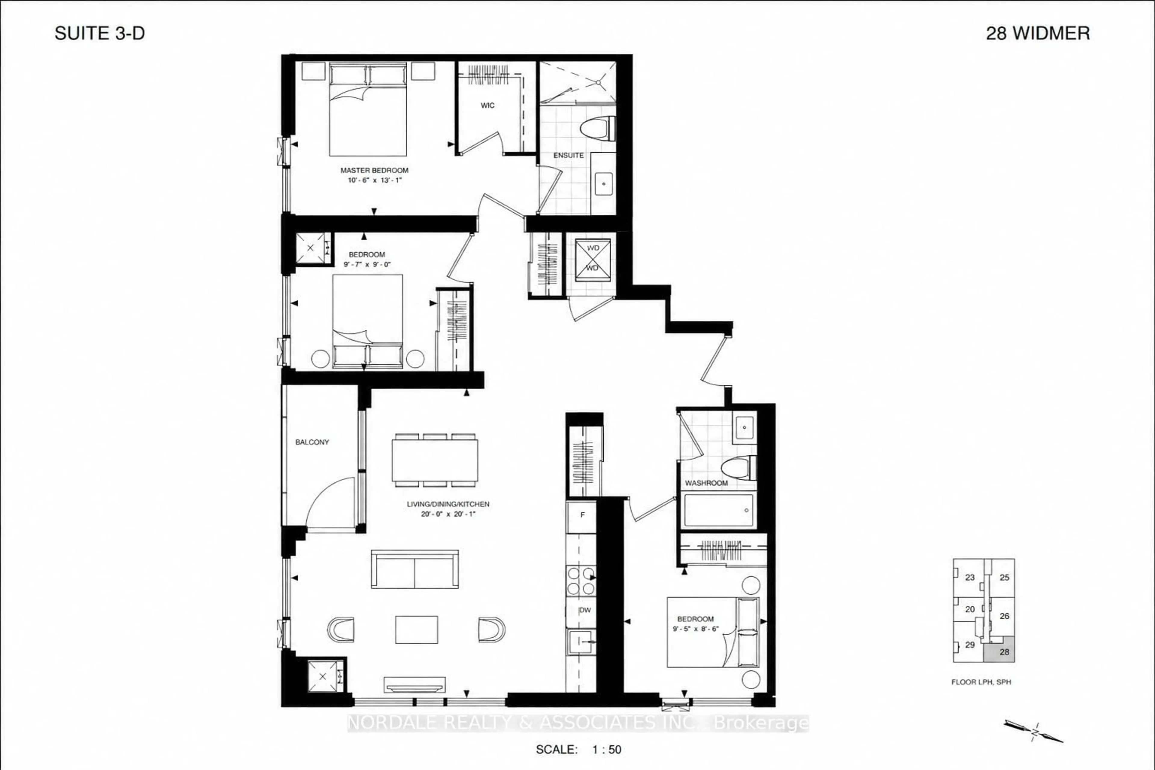 Floor plan for 28 Widmer St #SPH29, Toronto Ontario M5V 0T2