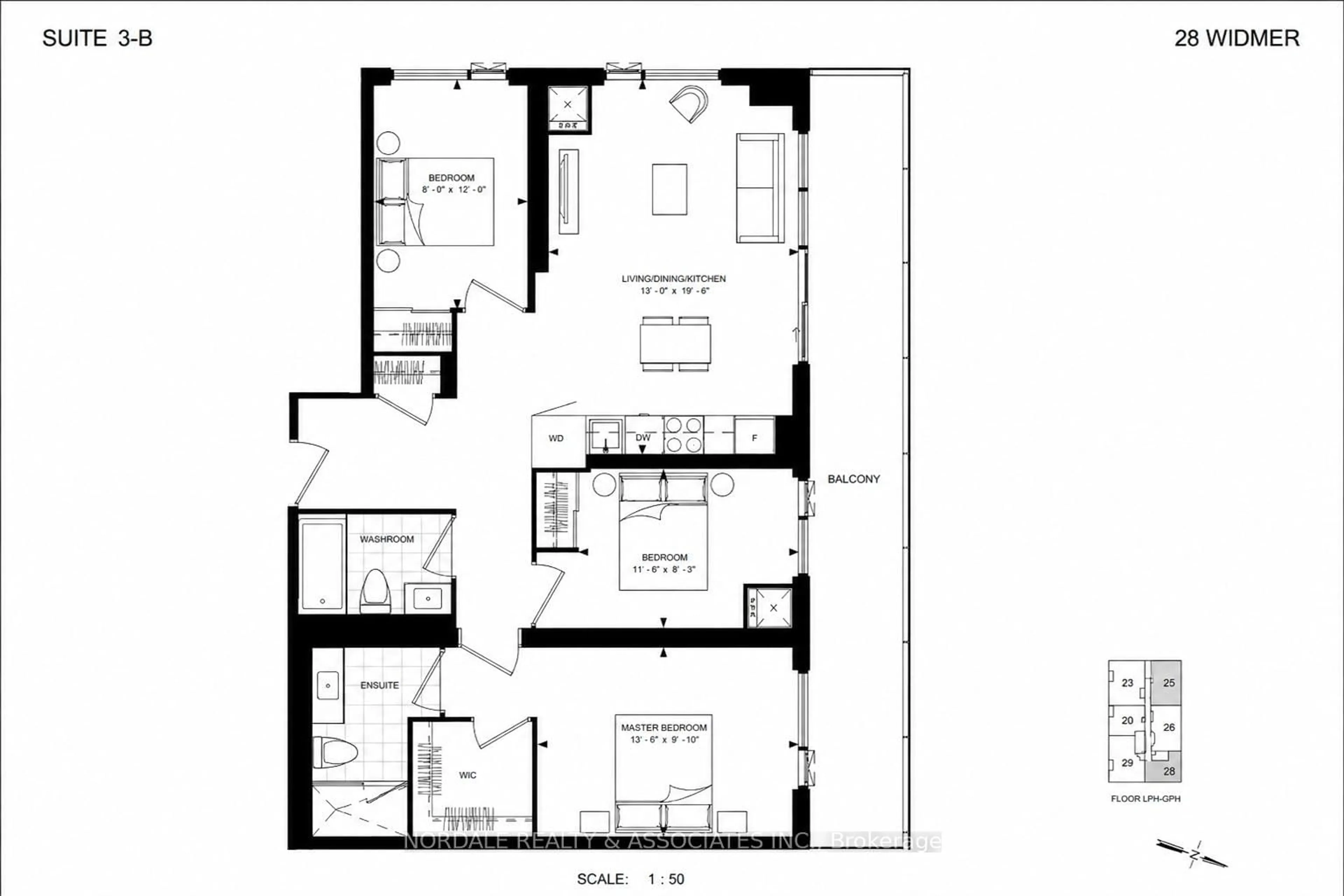 Floor plan for 28 Widmer St #GPH25, Toronto Ontario M5V 0T2