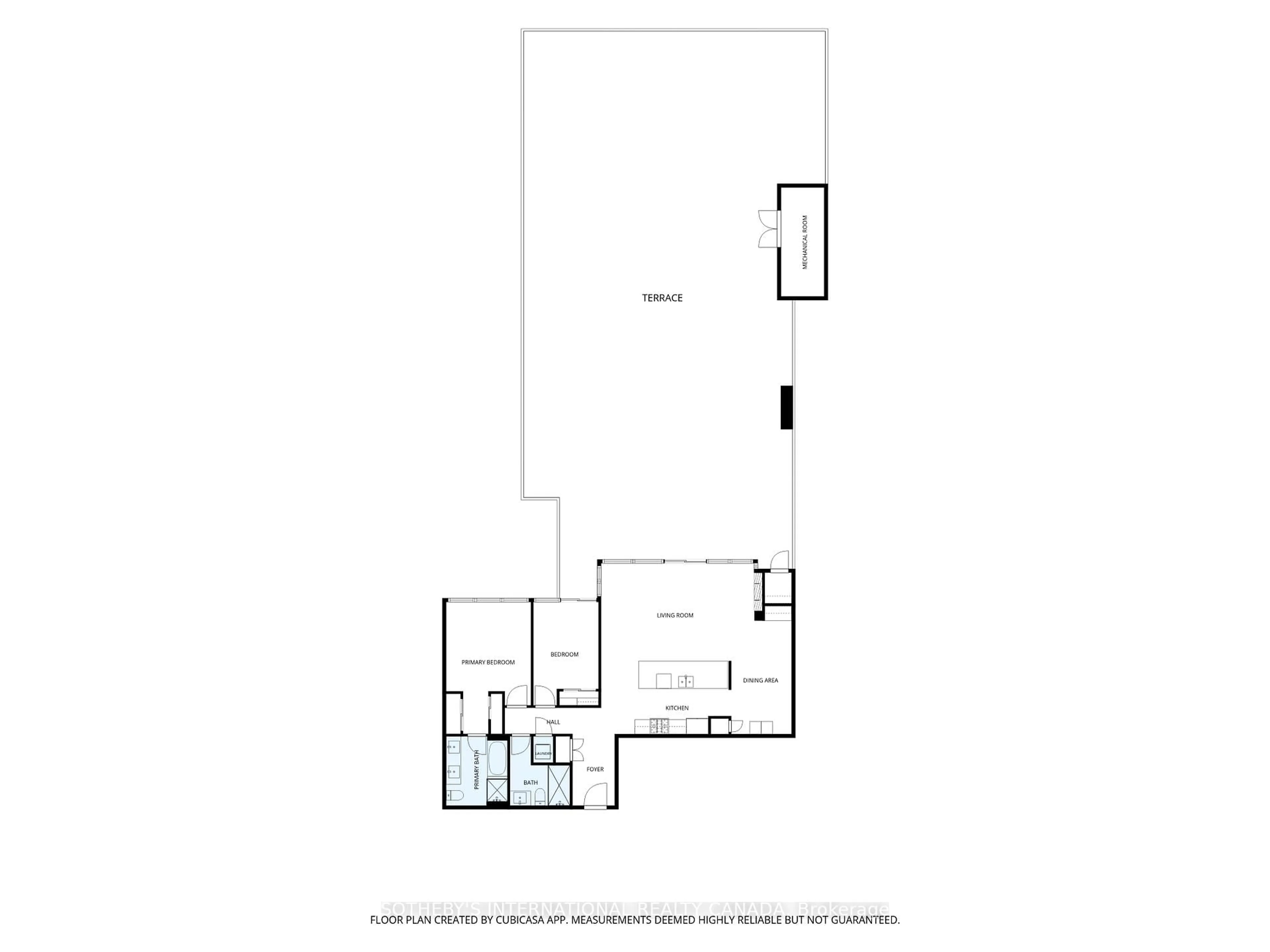 Floor plan for 438 King St #1501, Toronto Ontario M5V 3T9