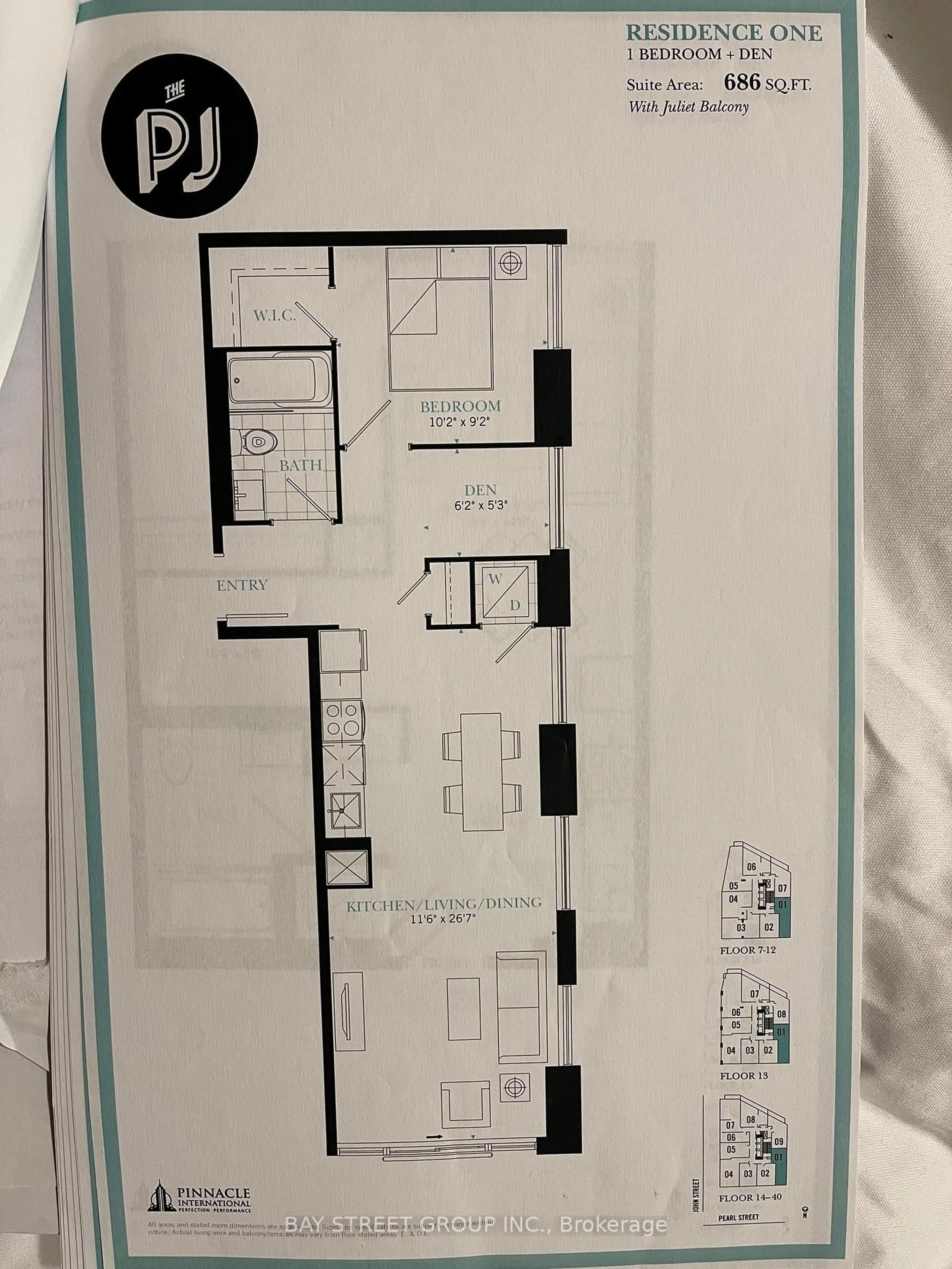 Floor plan for 99 John St #3901, Toronto Ontario M5V 0S6