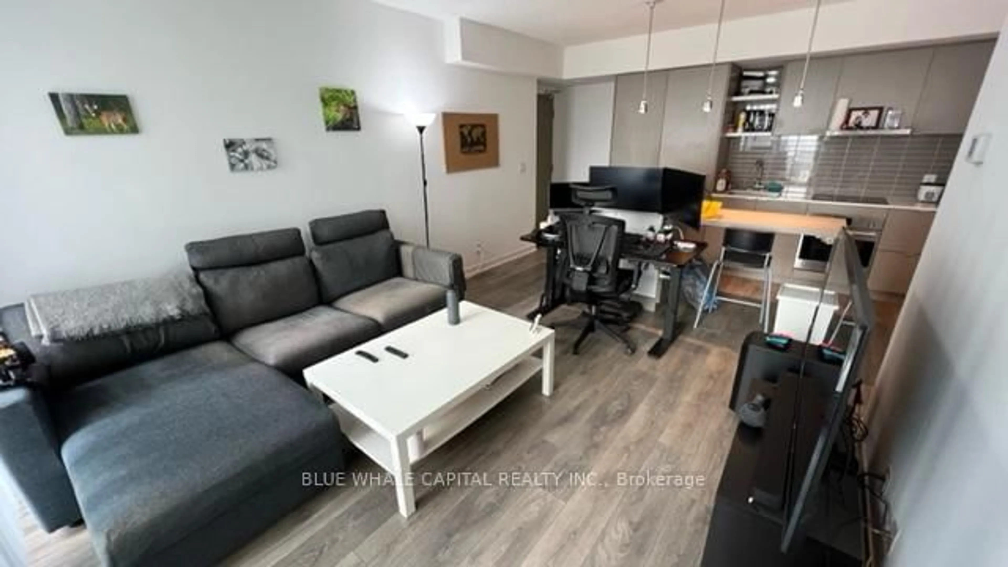 Living room with furniture, wood/laminate floor for 100 Harbour St #3601, Toronto Ontario M5J 0B5