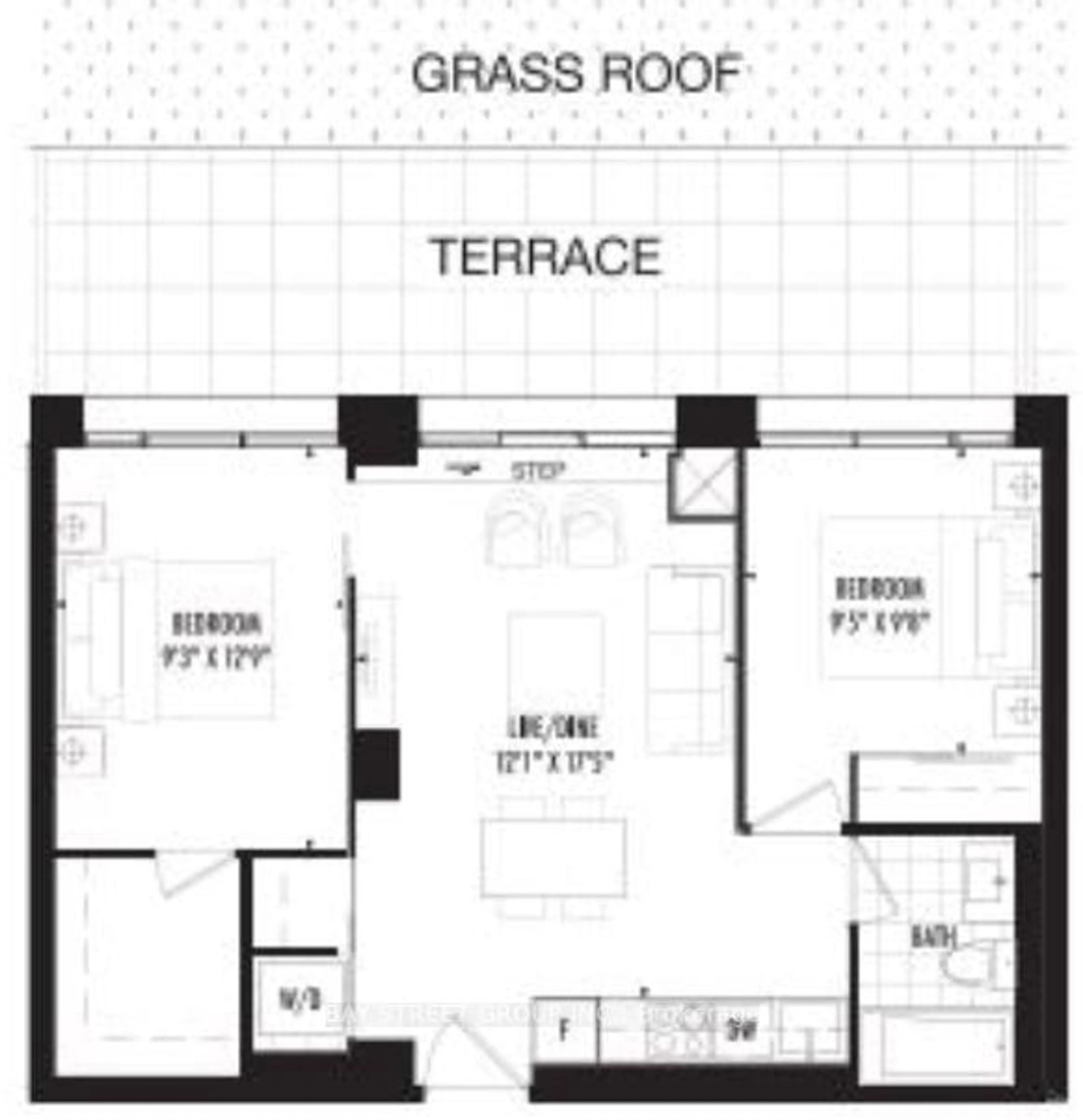 Floor plan for 158 Front St #214, Toronto Ontario M5A 0K9