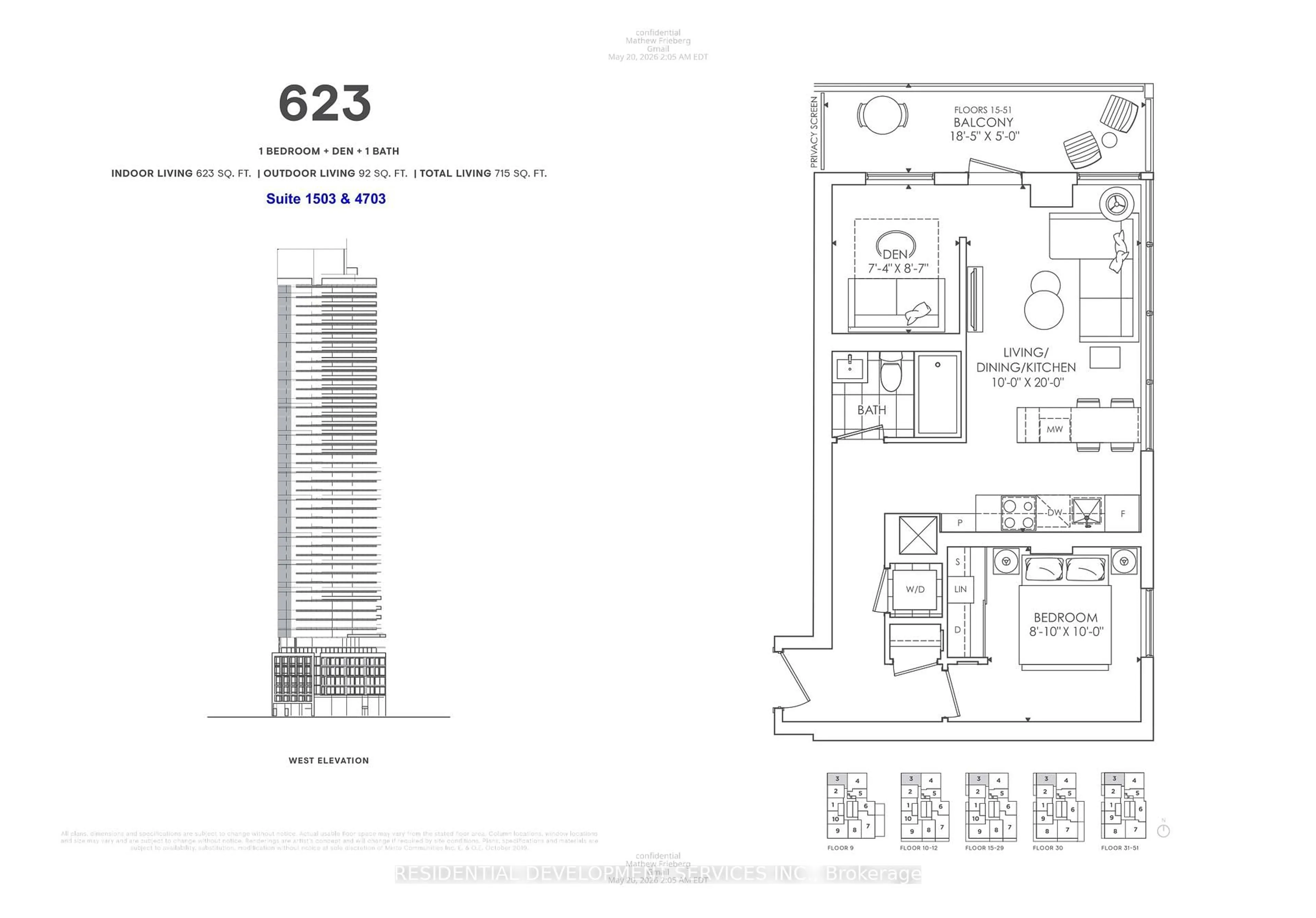 Floor plan for 89 Church St #4703, Toronto Ontario M5C 0B7