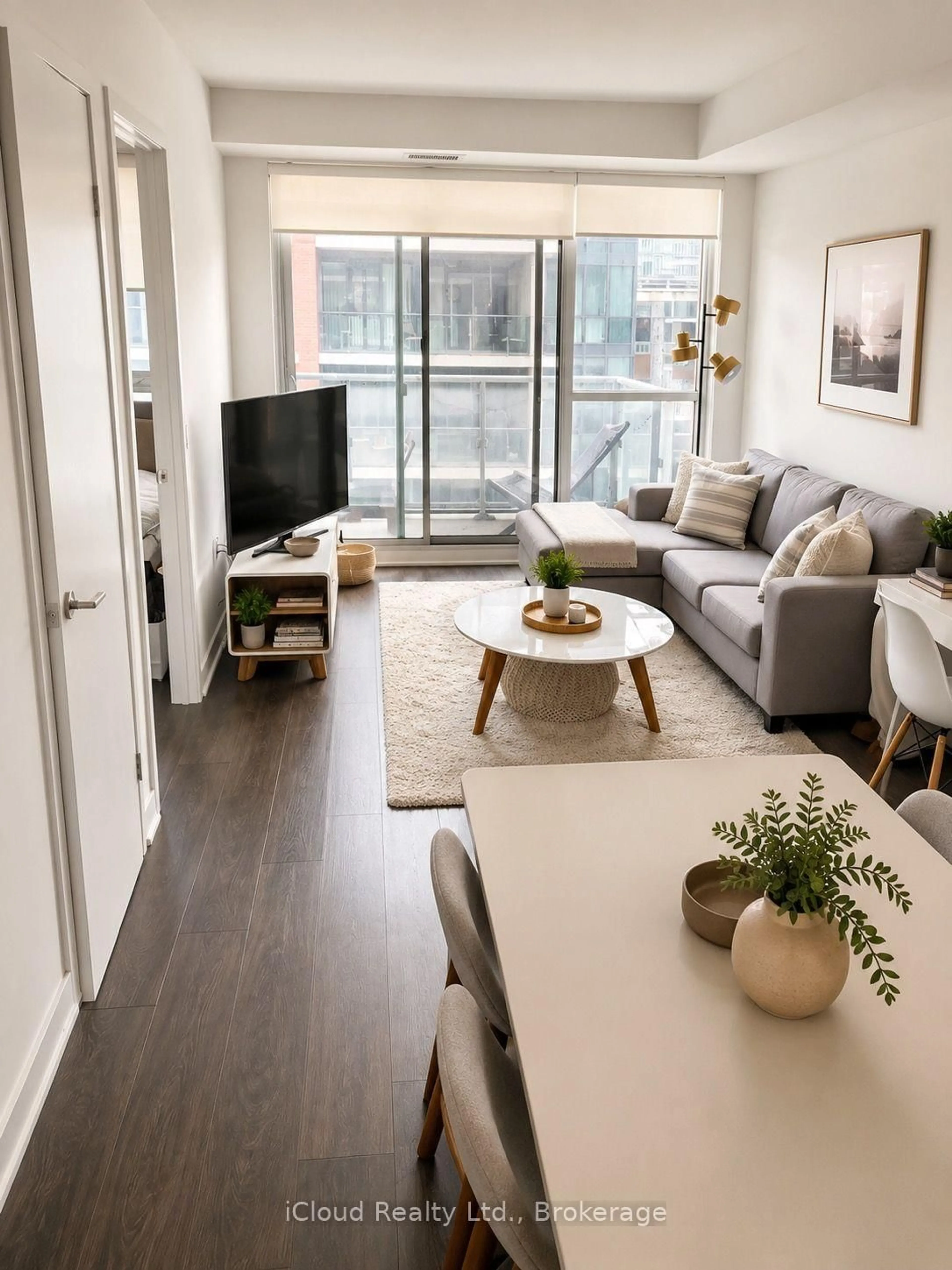 Living room with furniture, unknown for 38 Iannuzzi St #638, Toronto Ontario M5V 0S2