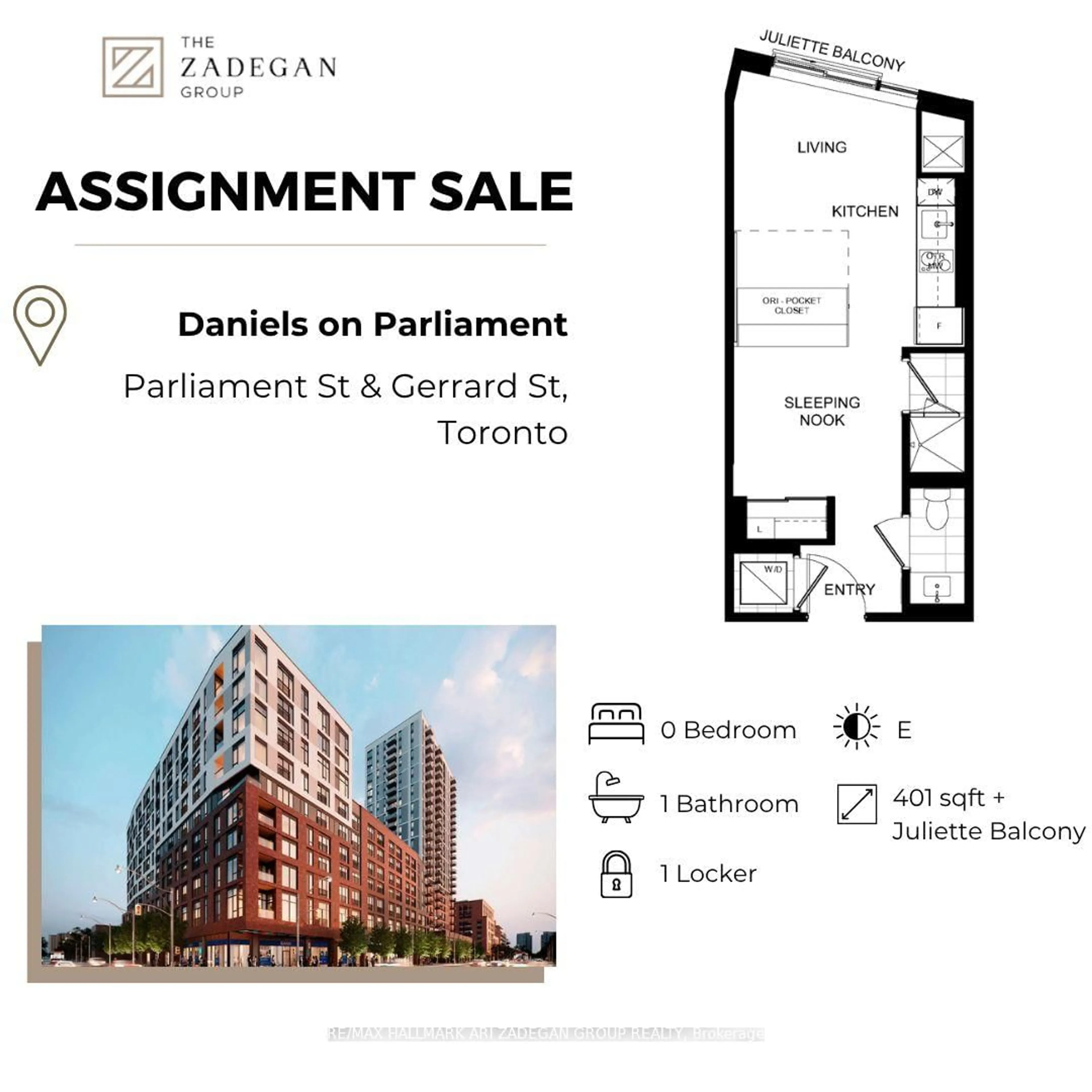 Floor plan for 30 Dreamers Way #343, Toronto Ontario M5A 0Y7