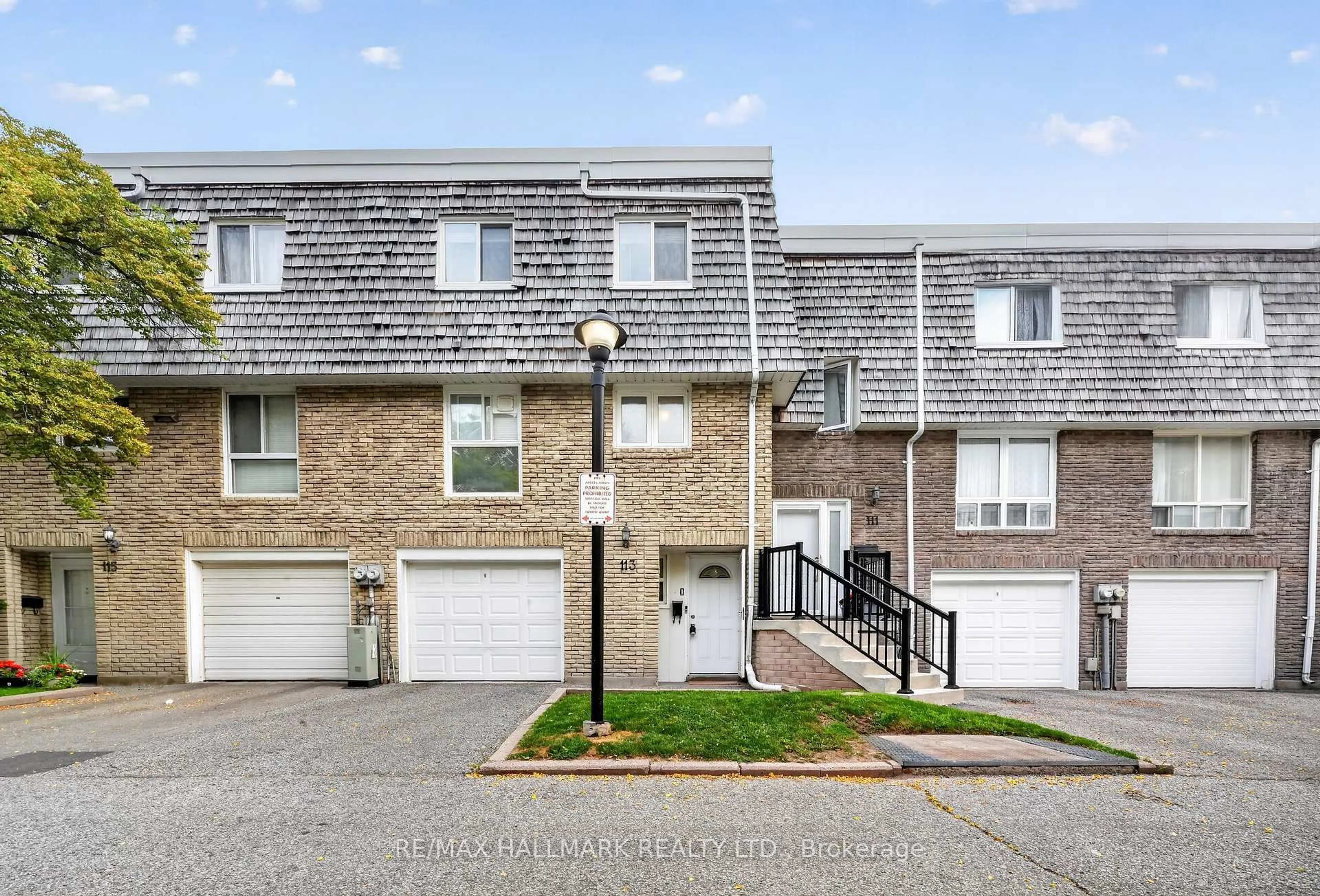 A pic from outside/outdoor area/front of a property/back of a property/a pic from drone, street for 113 Wild Briar Way #77, Toronto Ontario M2J 2L5