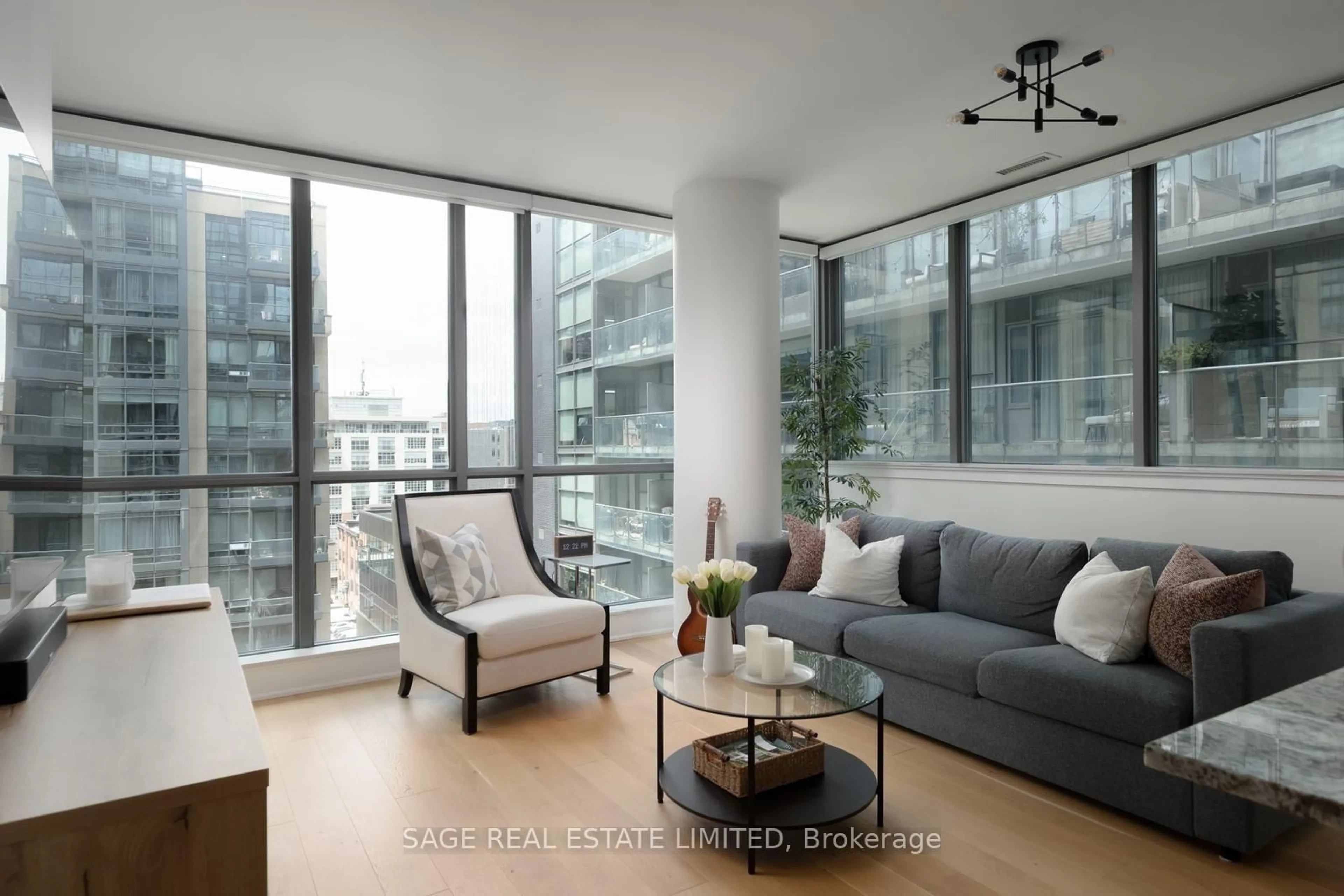 Living room with furniture, unknown for 8 Charlotte St #902, Toronto Ontario M5V 0K4