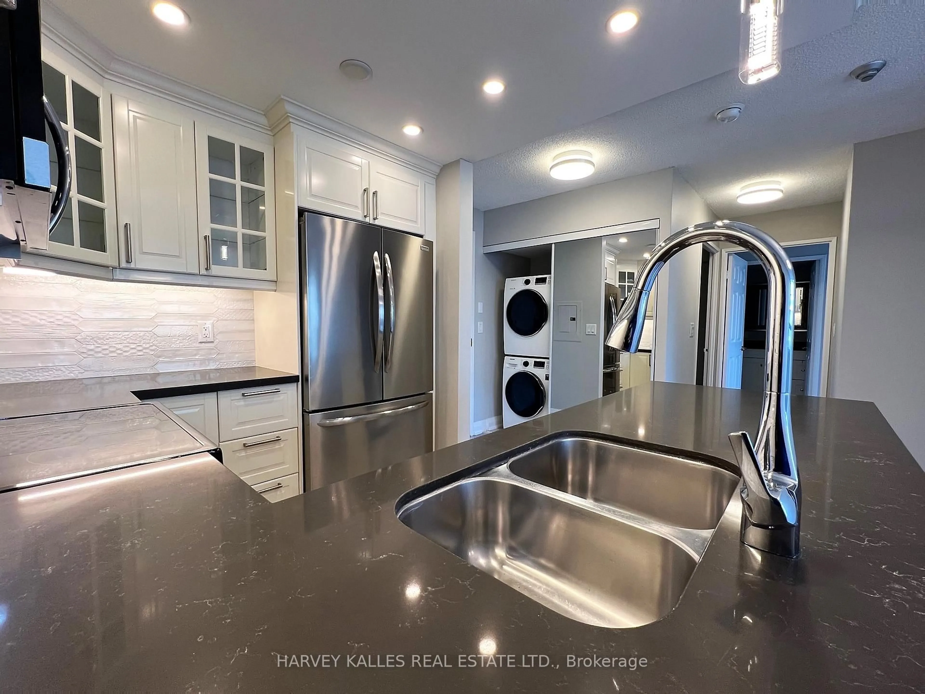 Contemporary kitchen, ceramic/tile floor for 555 Wilson Heights Blvd #410, Toronto Ontario M3H 6B5